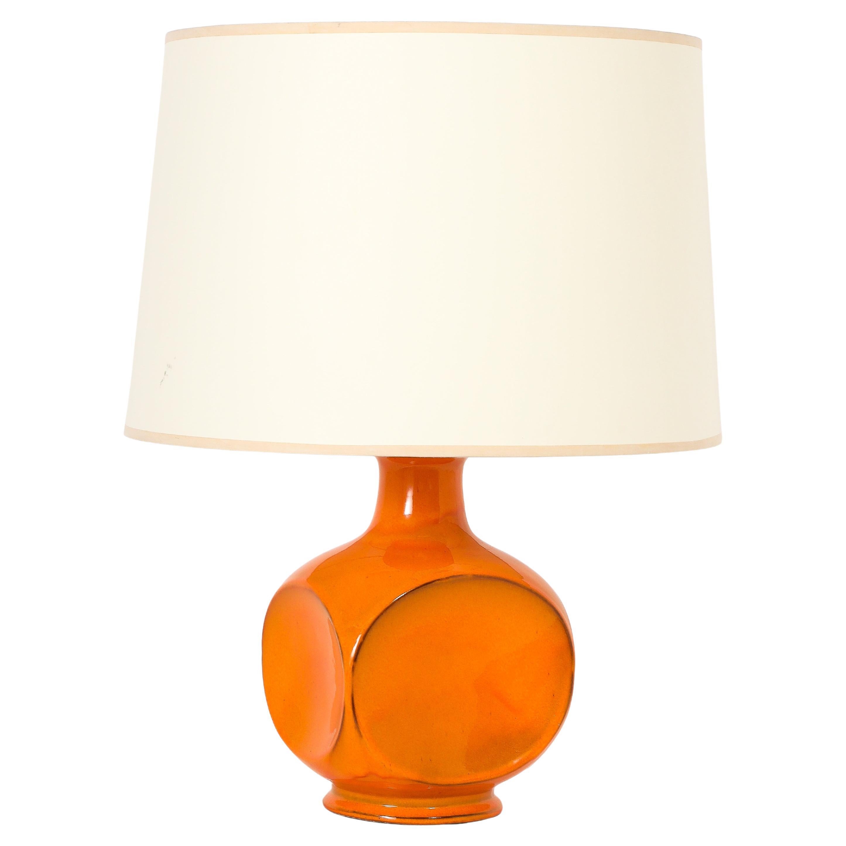 Lámpara cuadrada naranja, Francia Años 60 en venta