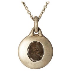 Disk Necklace (3.0 CT, Diamond Slab, 35mm, DA+DIA) Disk Necklace (3.0 CT, Diamond Slab, 35mm, DA+DIA)