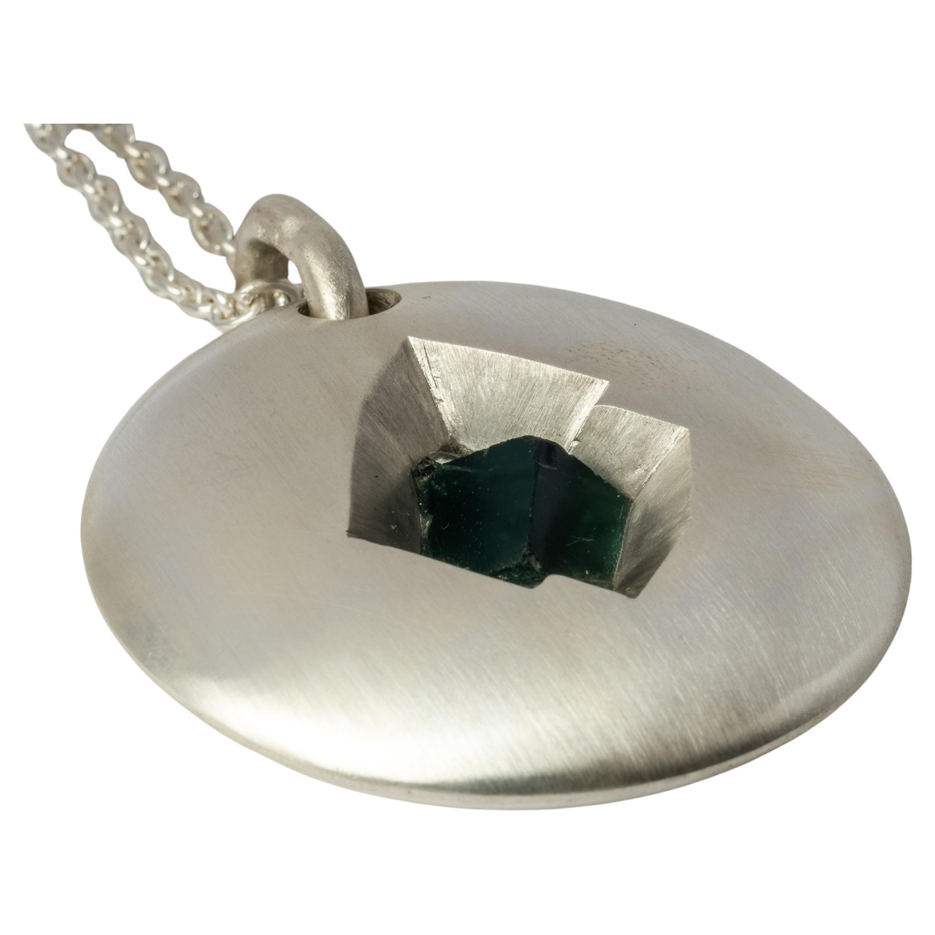 Disk Necklace (50mm, Flourite, MA+FLO) For Sale