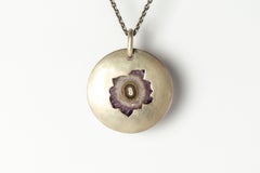 Disk Necklace (Amethyst Cross Section Stalactite, DA+AMEC)