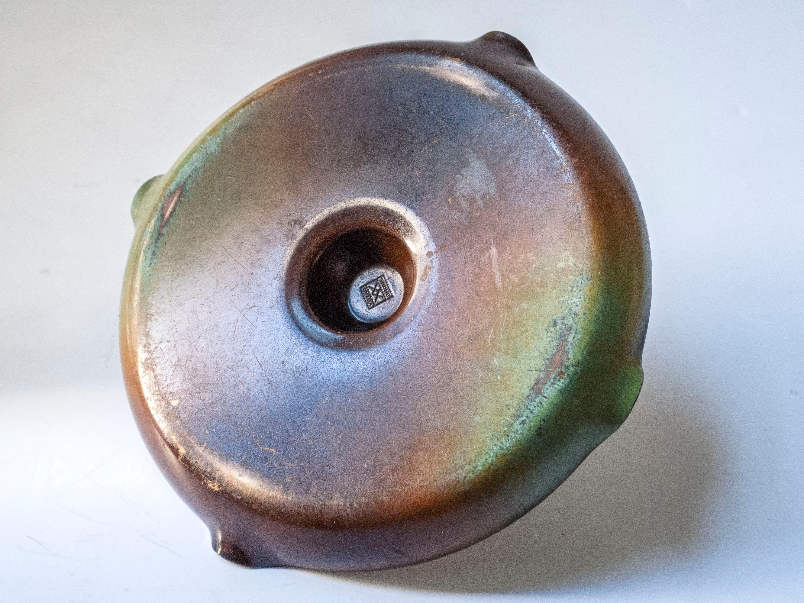 Metallo Piatto/Vide Poche in metallo Disko di Carl-Einar Borgström, Ystad-Metall, Svezia in vendita