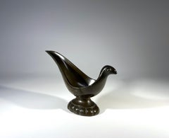 Disko Metall Just Andersen, Dänemark, 1930er Jahre, Art-déco-Stil-Vogelpfeifenständer