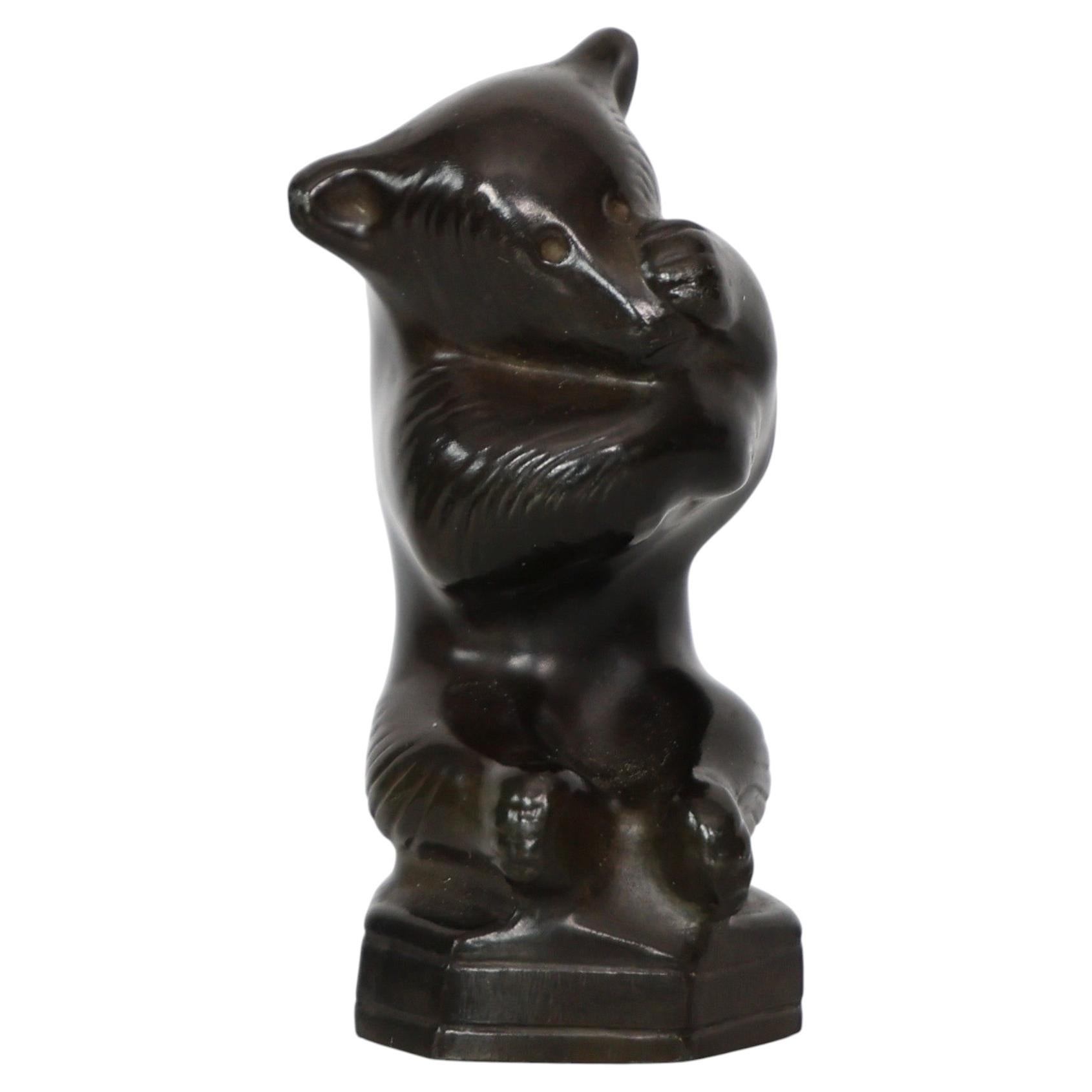 Diskometal Bear Cup by Just Andersen, 1930s, Denmark For Sale