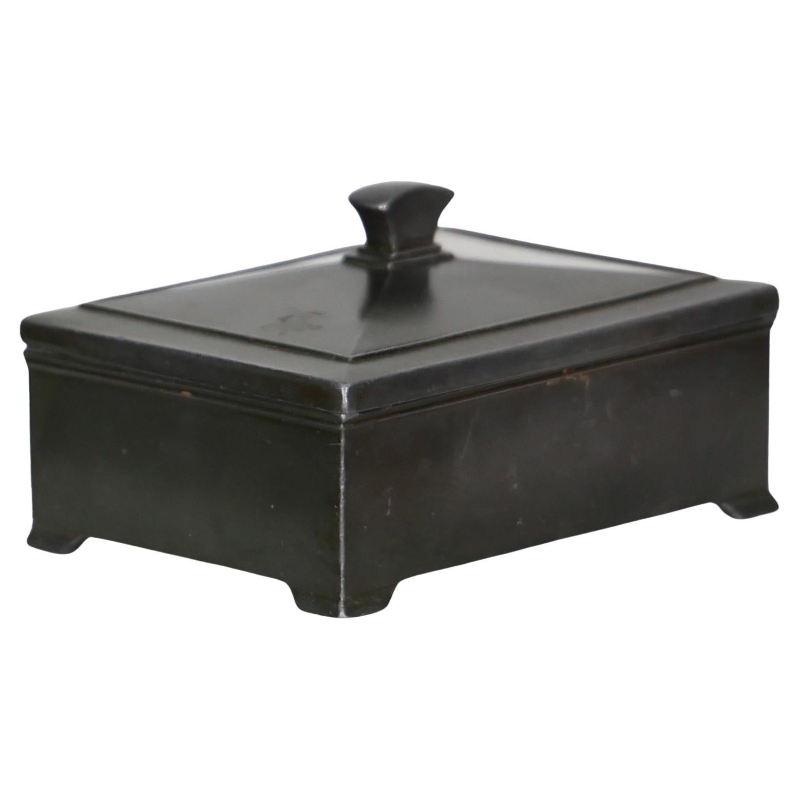 Diskometal Casket by Just Andersen, 1920s, Denmark For Sale