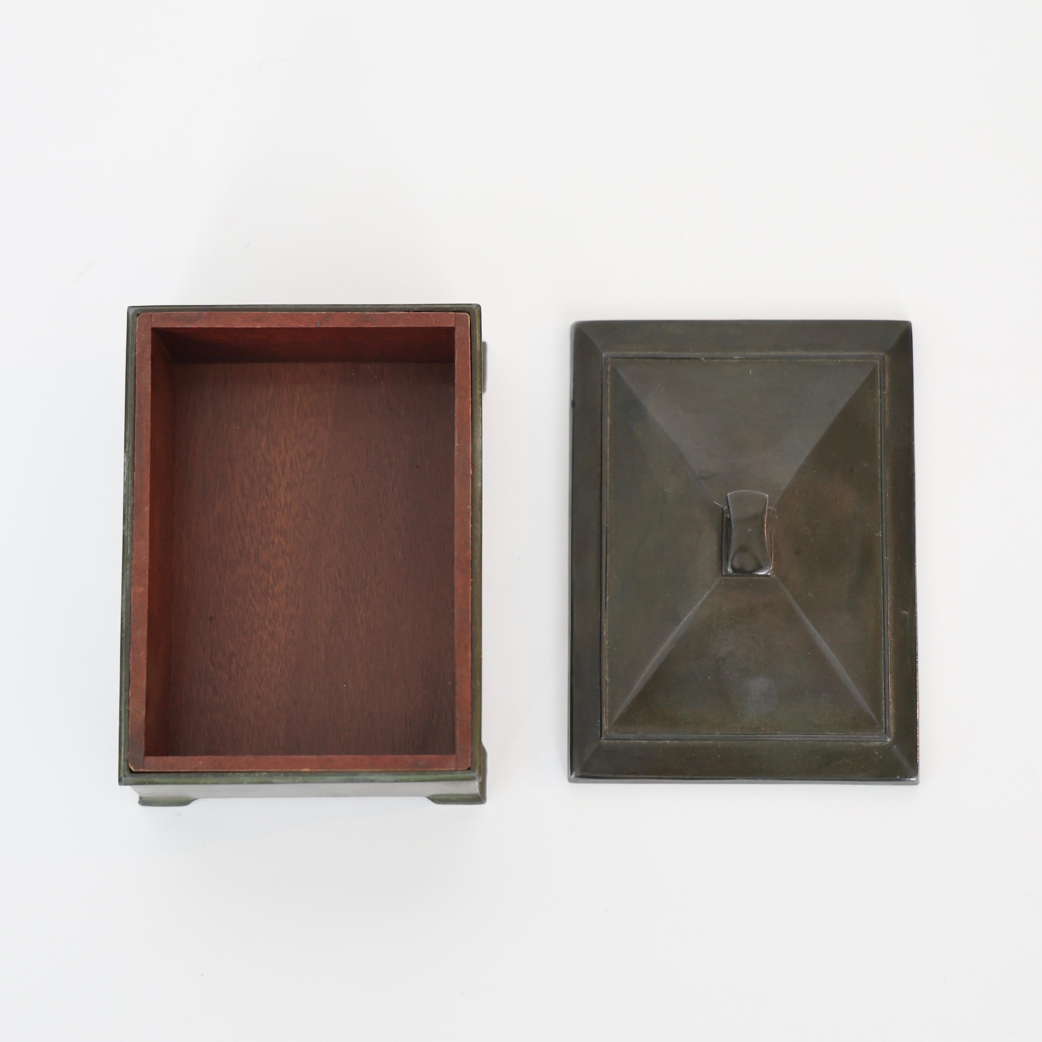 Diskometal Casket by Just Andersen, 1930s, Denmark For Sale 3