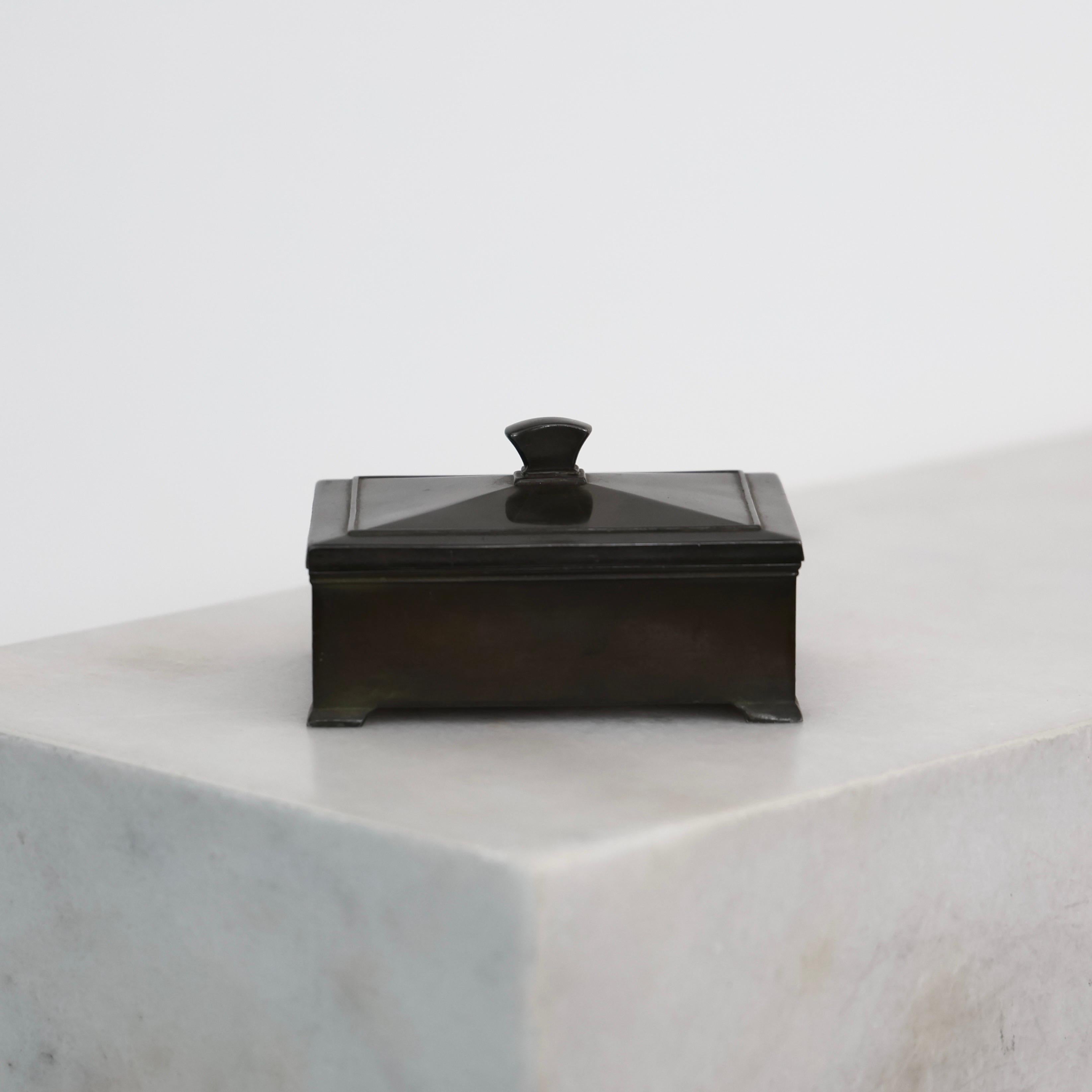 European Diskometal Casket by Just Andersen, 1930s, Denmark For Sale