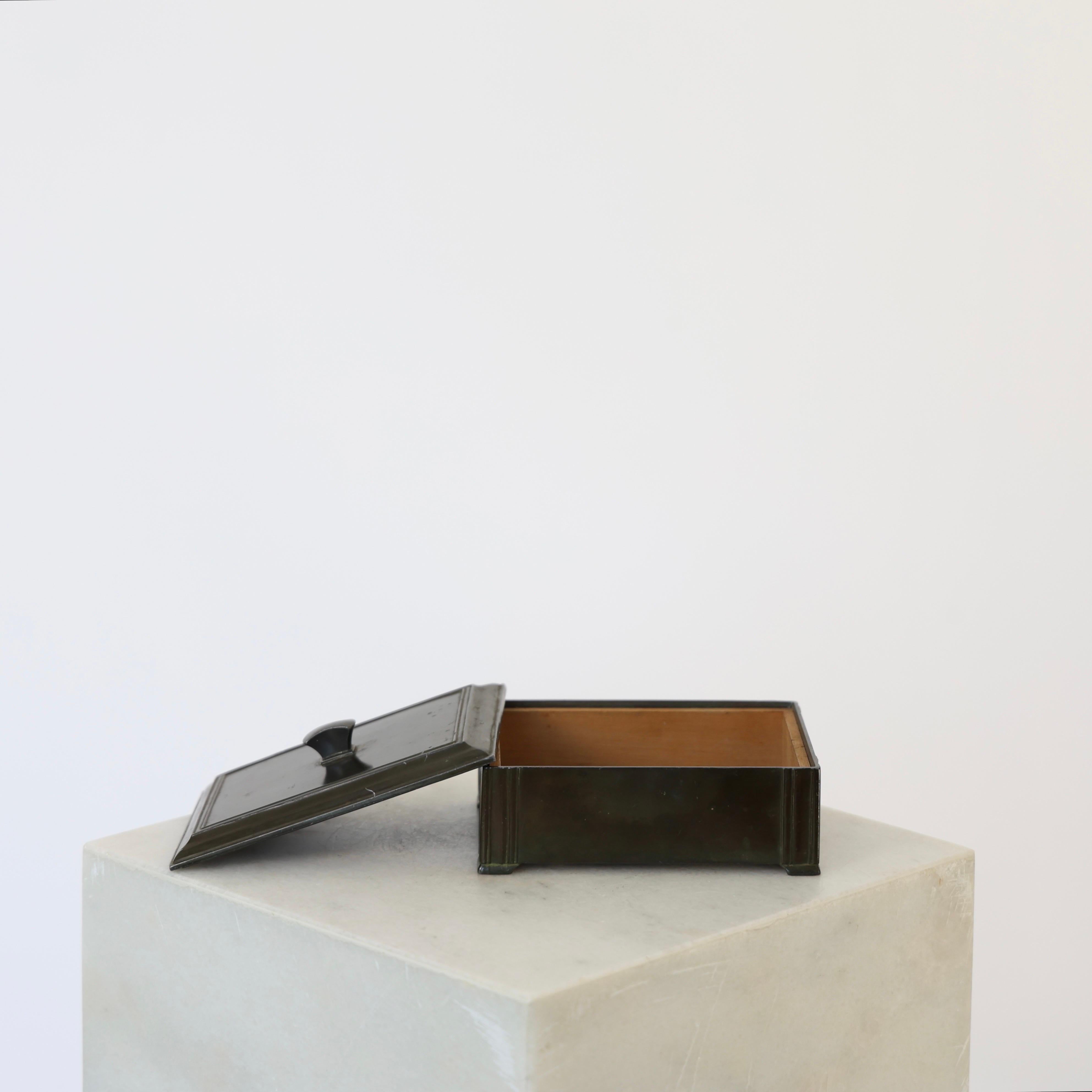 European Diskometal Casket by Just Andersen, 1930s, Denmark For Sale