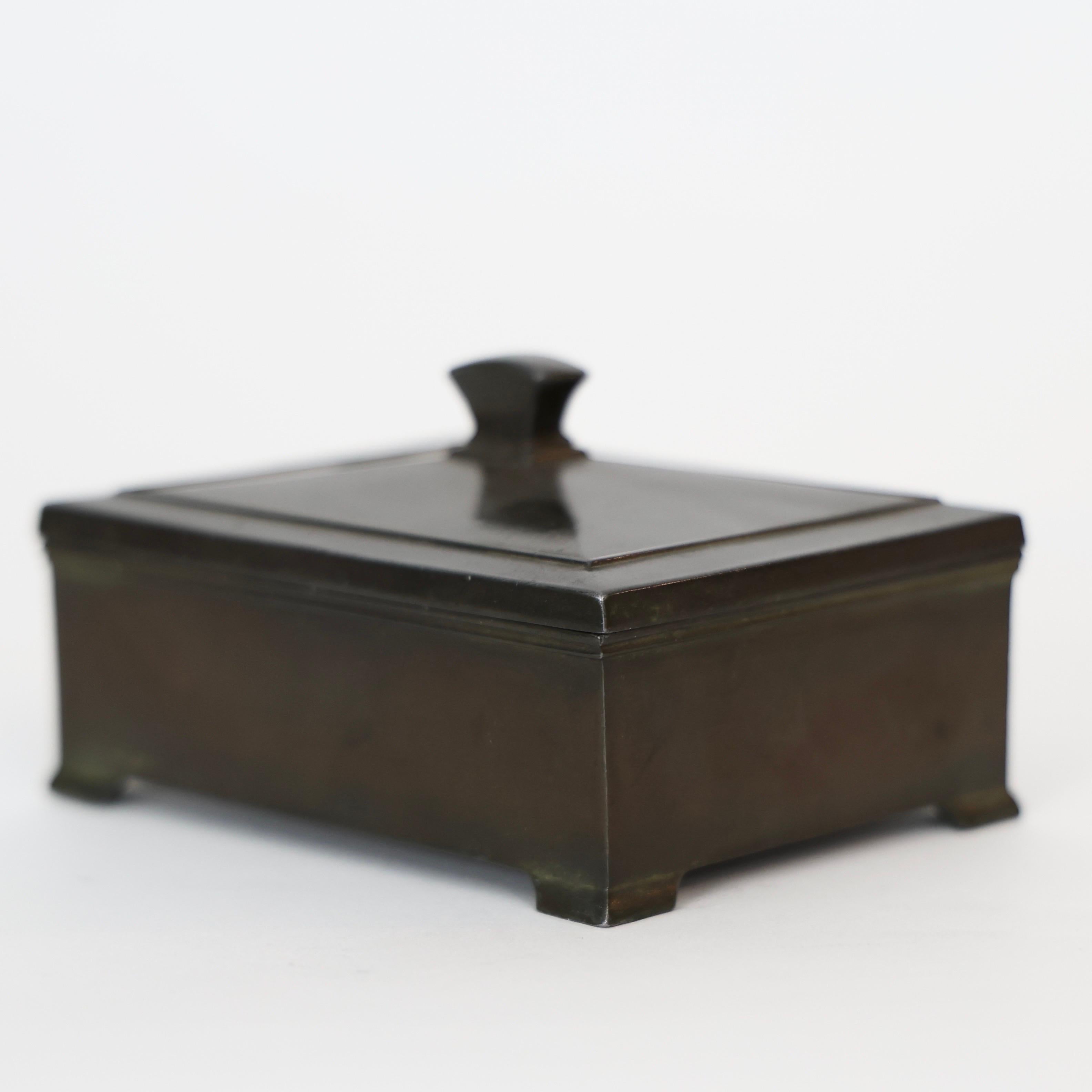 Mid-20th Century Diskometal Casket by Just Andersen, 1930s, Denmark For Sale