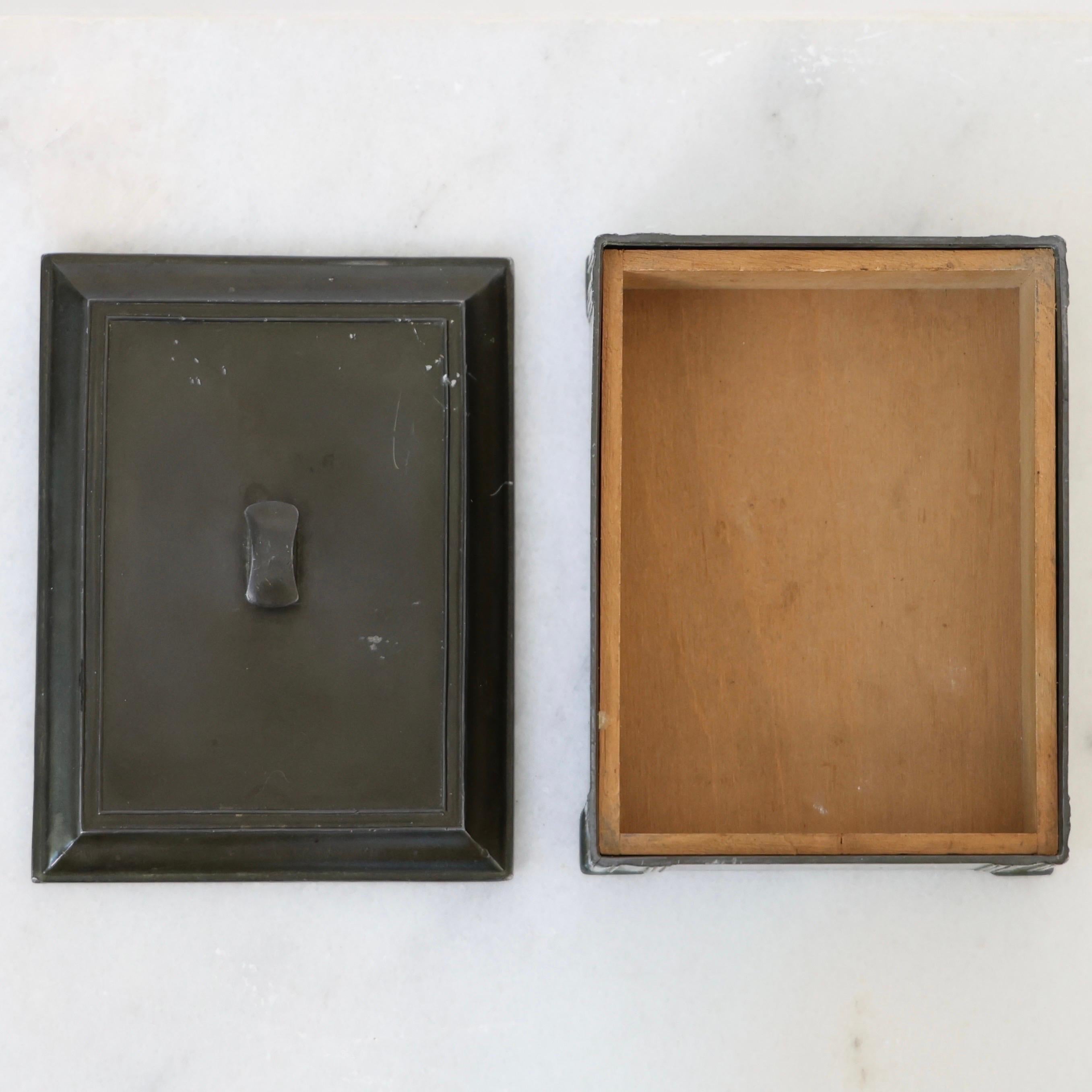 Mid-20th Century Diskometal Casket by Just Andersen, 1930s, Denmark For Sale