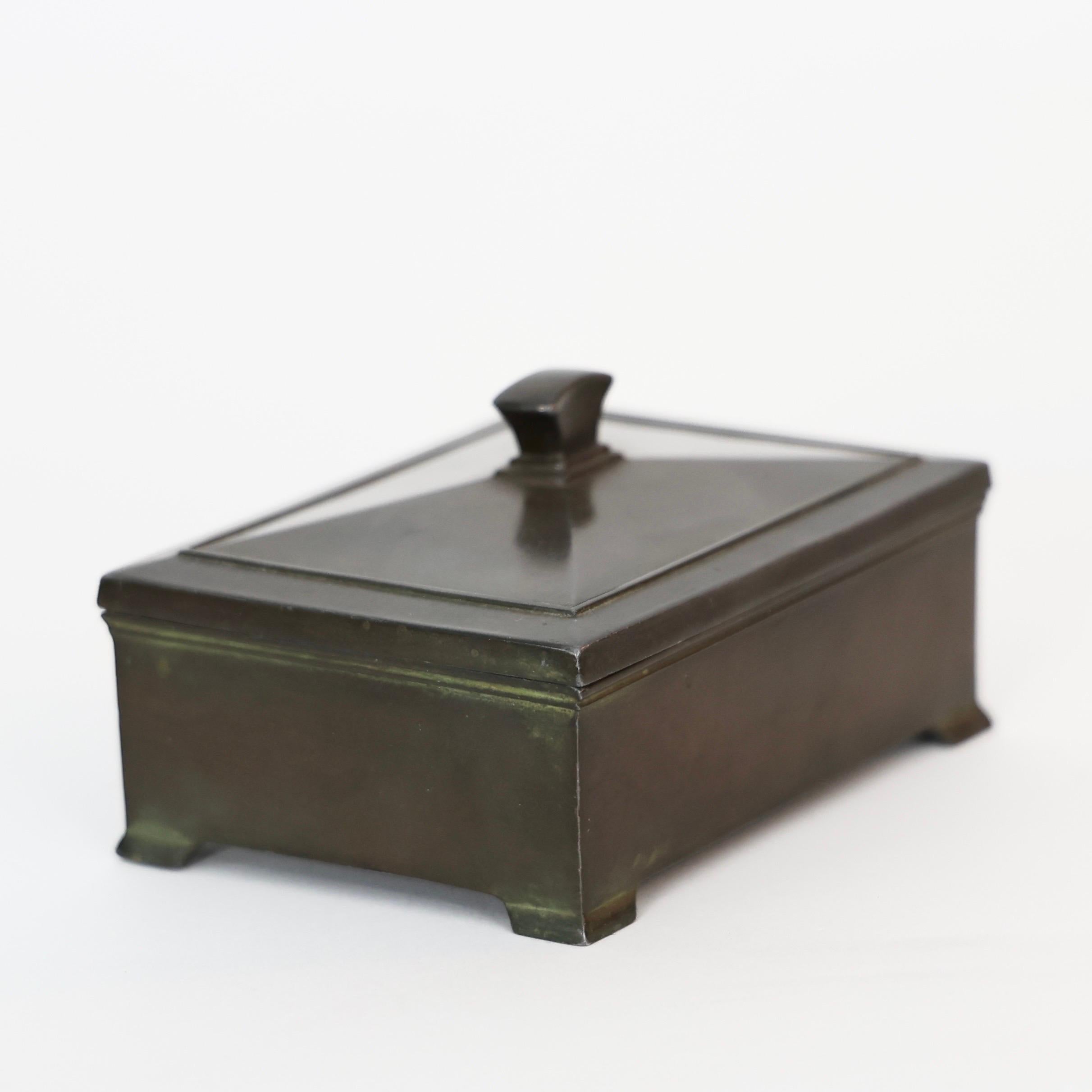 Metal Diskometal Casket by Just Andersen, 1930s, Denmark For Sale