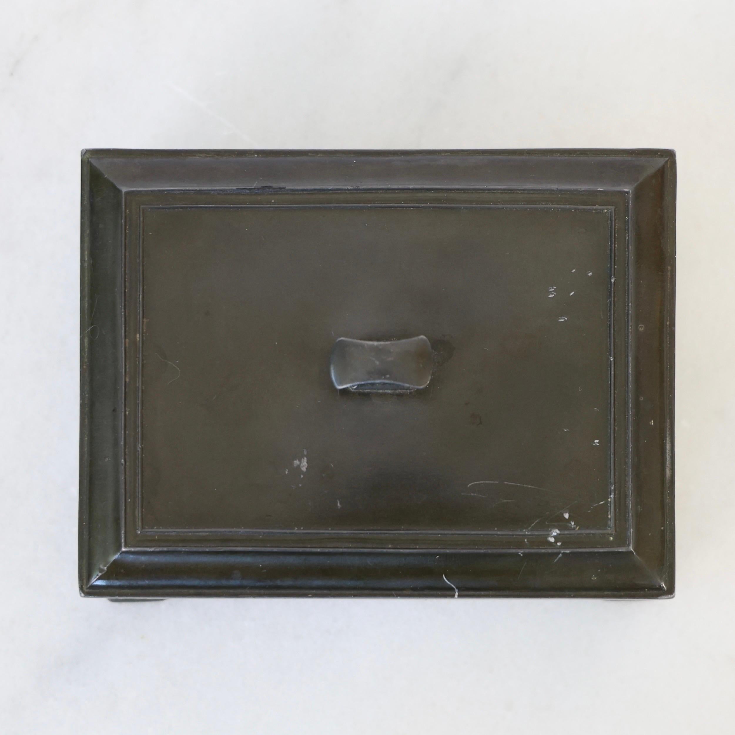 Metal Diskometal Casket by Just Andersen, 1930s, Denmark For Sale