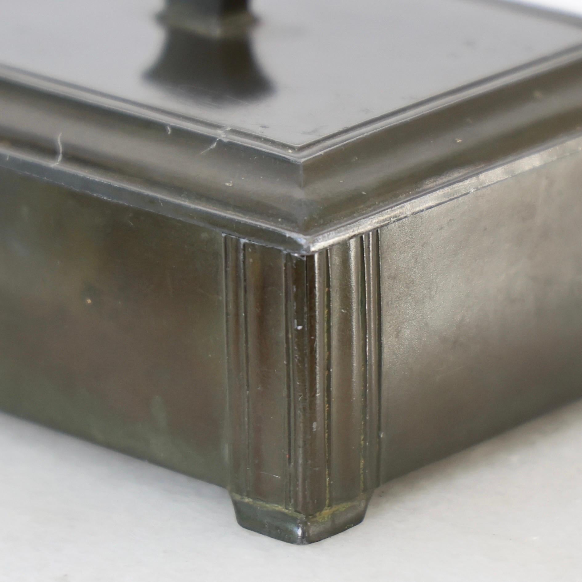 Diskometal Casket by Just Andersen, 1930s, Denmark For Sale 1