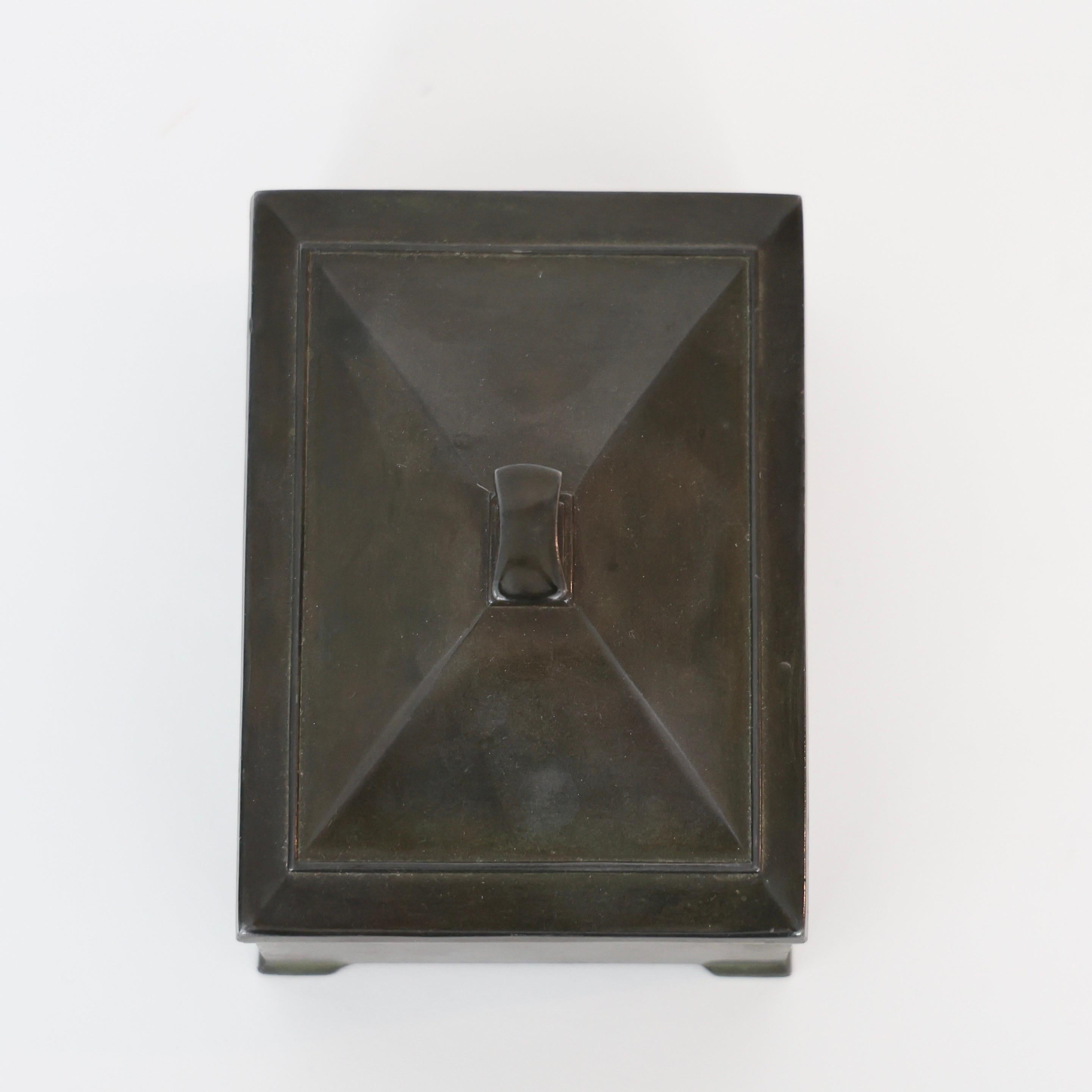 Diskometal Casket by Just Andersen, 1930s, Denmark For Sale 2