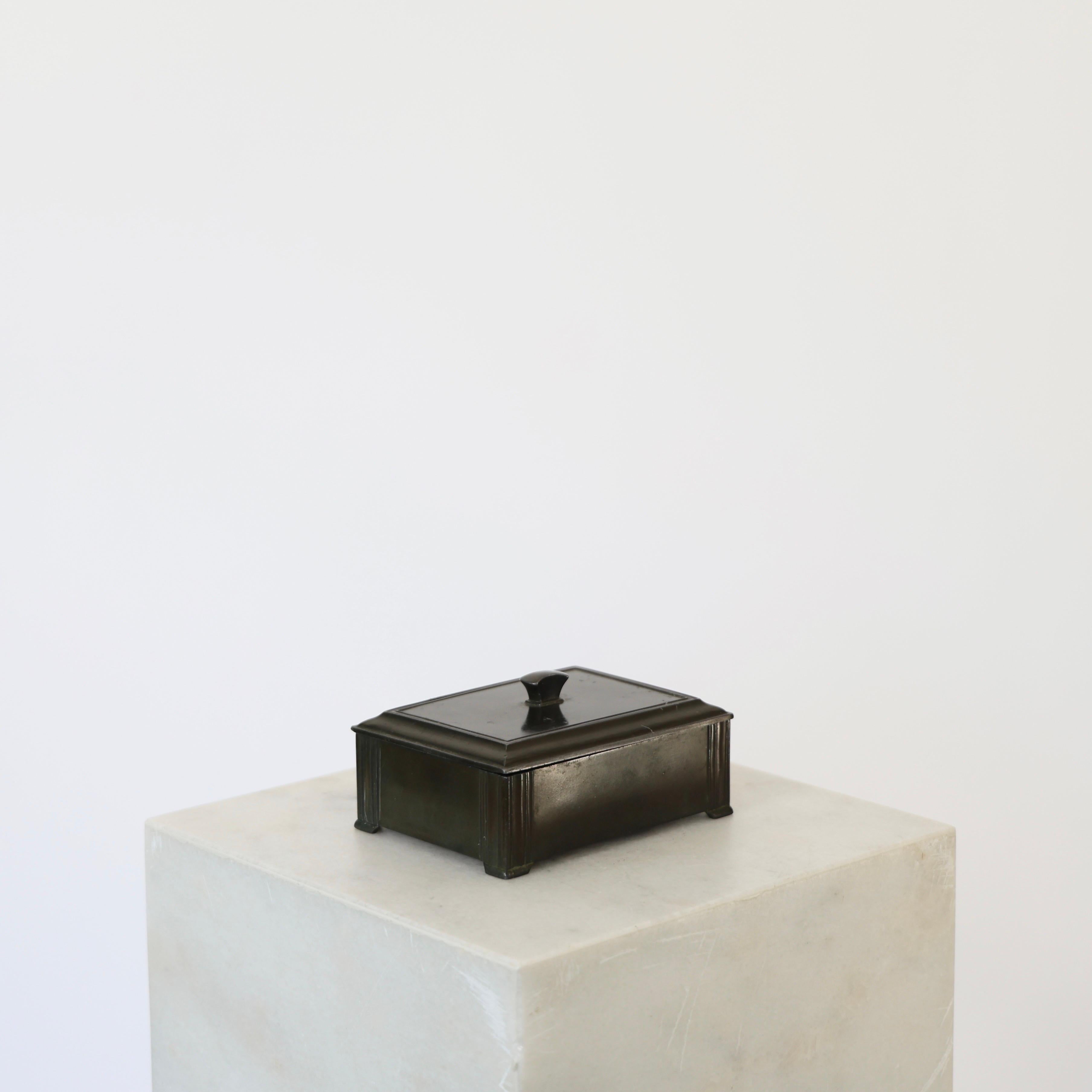Diskometal Casket by Just Andersen, 1930s, Denmark For Sale 2