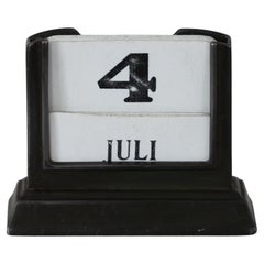 Diskometal Desk Calendar Stand by Just Andersen, 1940s, Denmark
