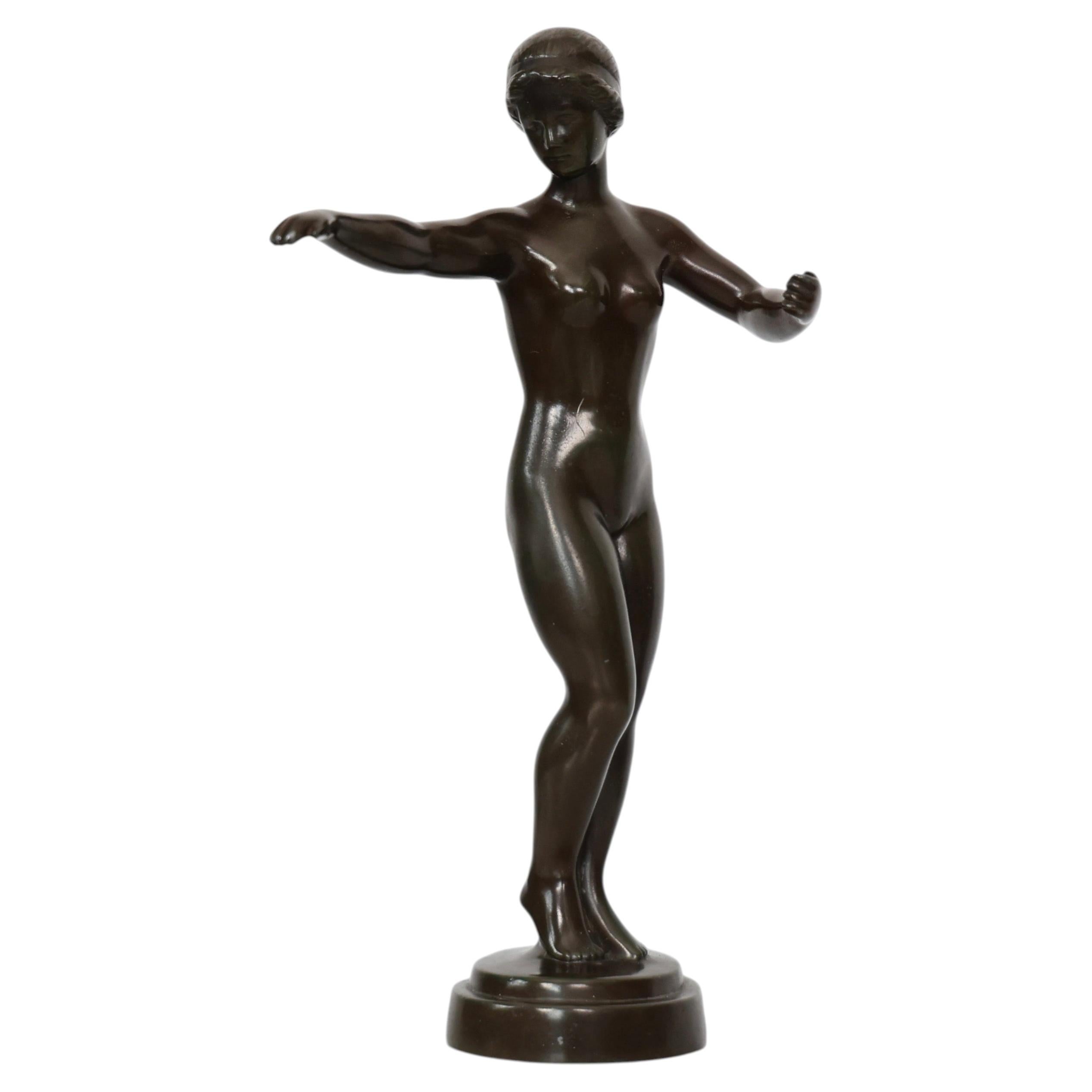 Diskometal Figurine by Just Andersen, 1930s, Denmark