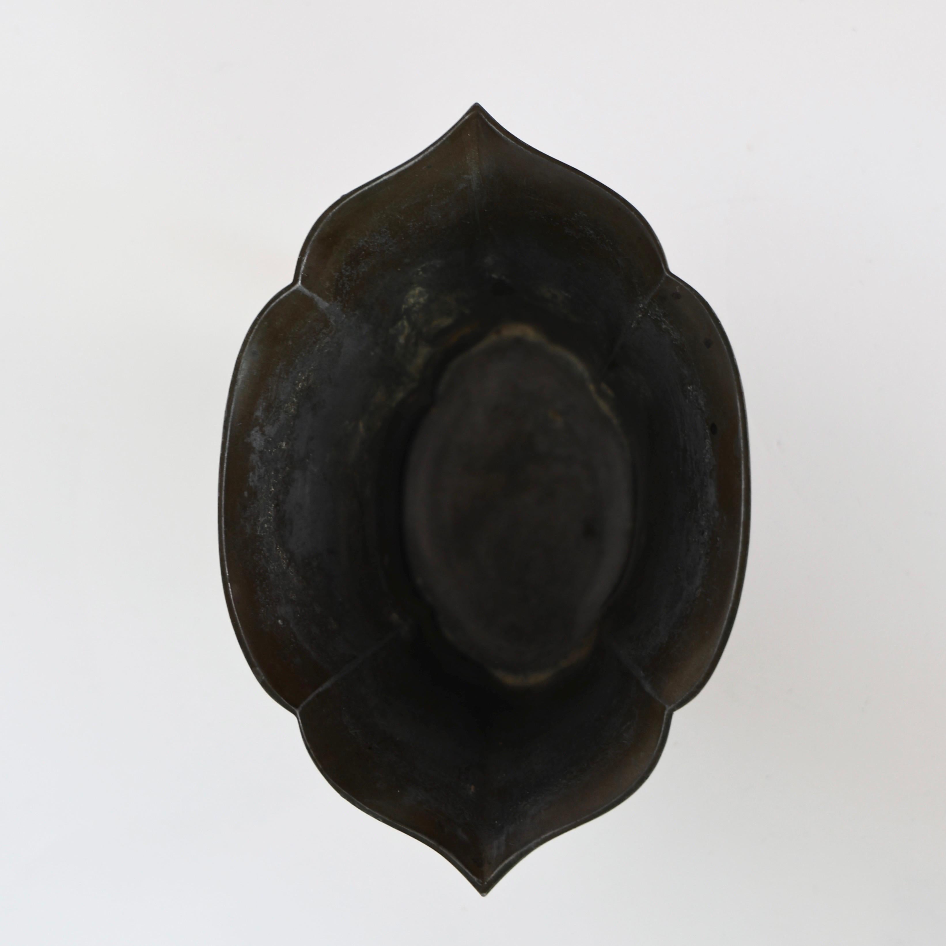 Diskometaler Blumentopf von Just Andersen, 1920er Jahre, Dänemark im Angebot 1