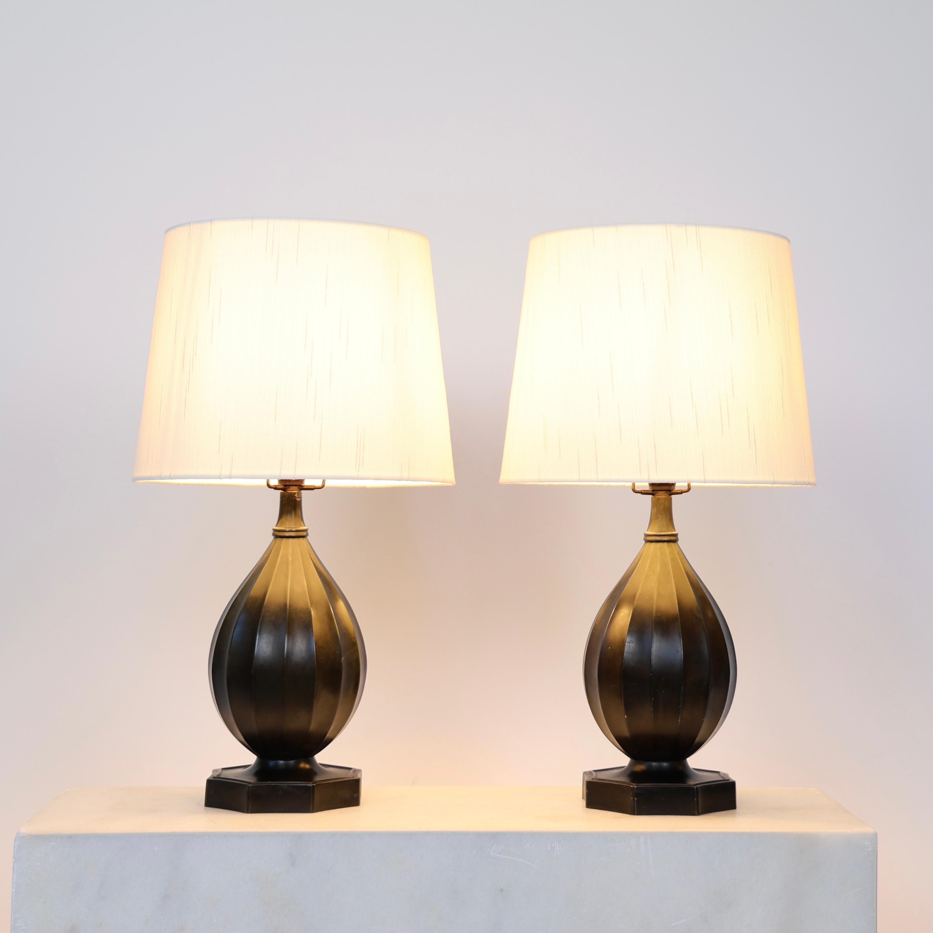 Diskometal Table Lamps by Just Andersen, 1930s, Denmark en venta 7