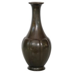 Diskometal Vase by Ellen Schlanbusch for Just Andersen, 1940s, Denmark