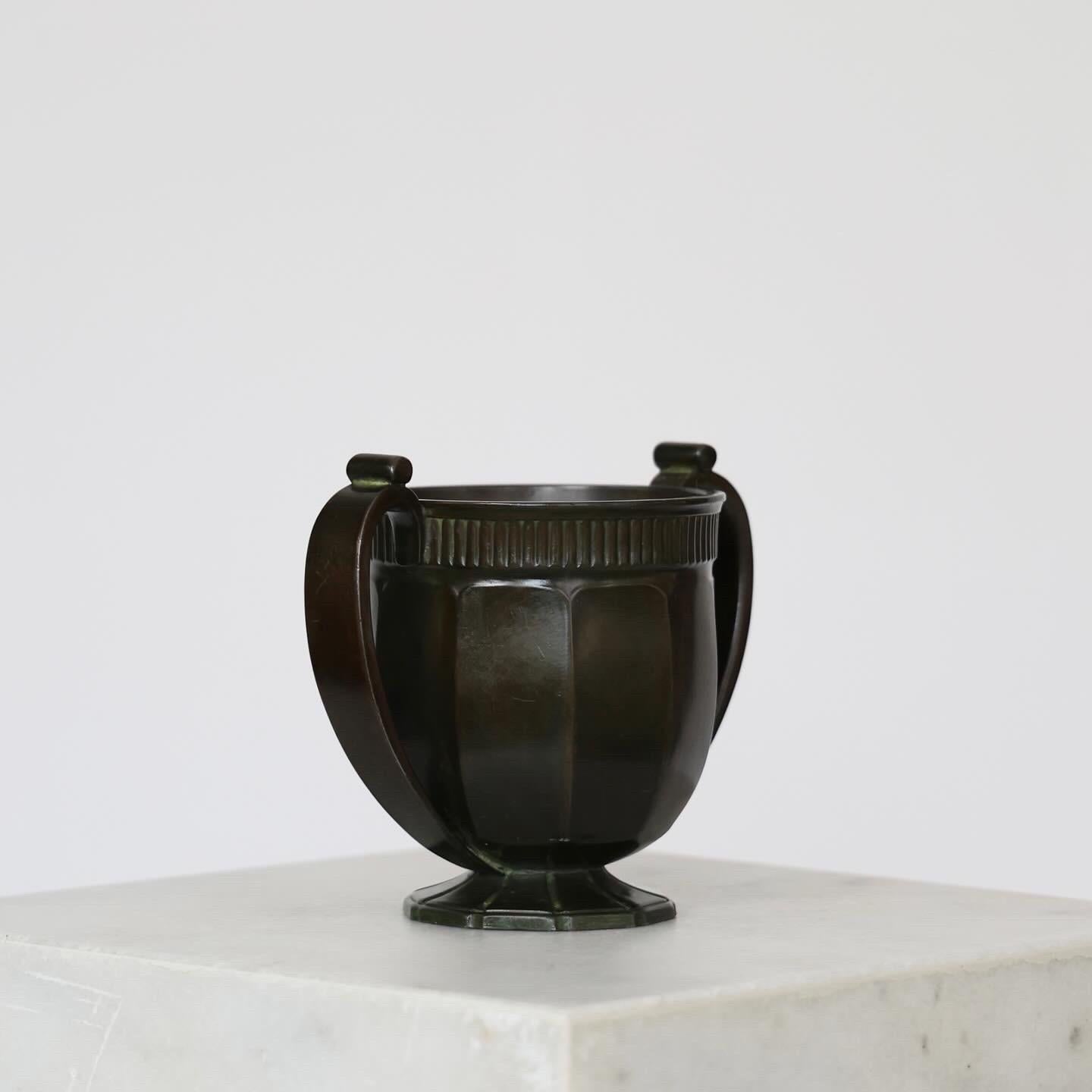 Danish Diskometal Vase by Just Andersen, 1930s, Denmark For Sale