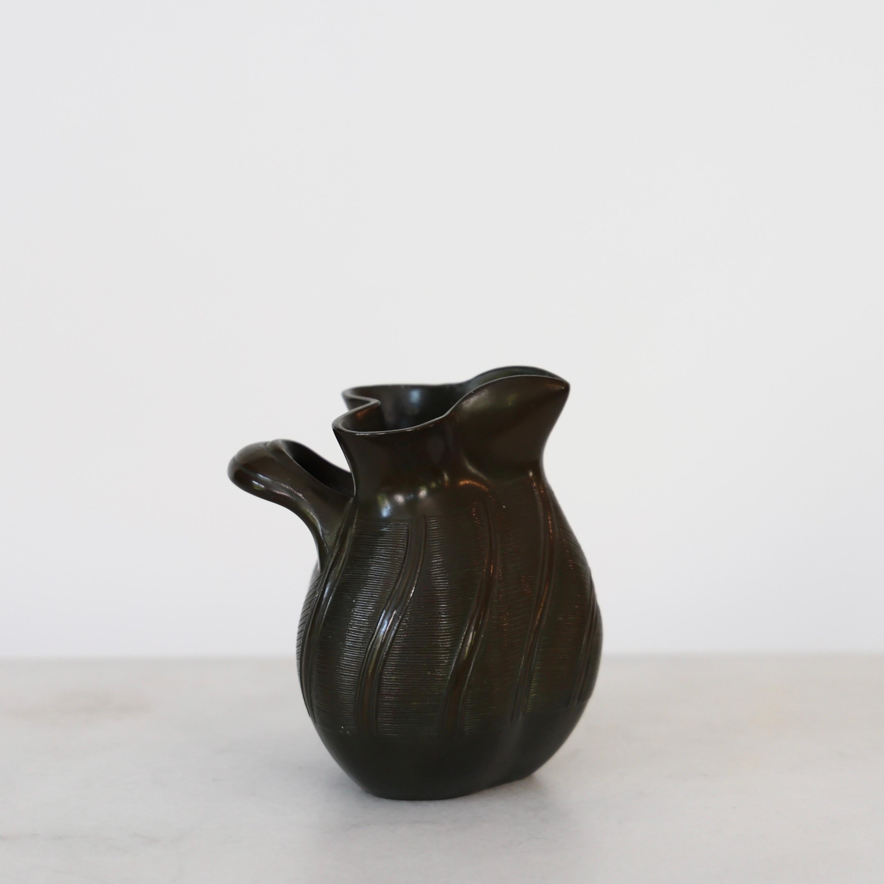 Métal Vase Diskometal de Just Andersen, années 1930, Danemark en vente