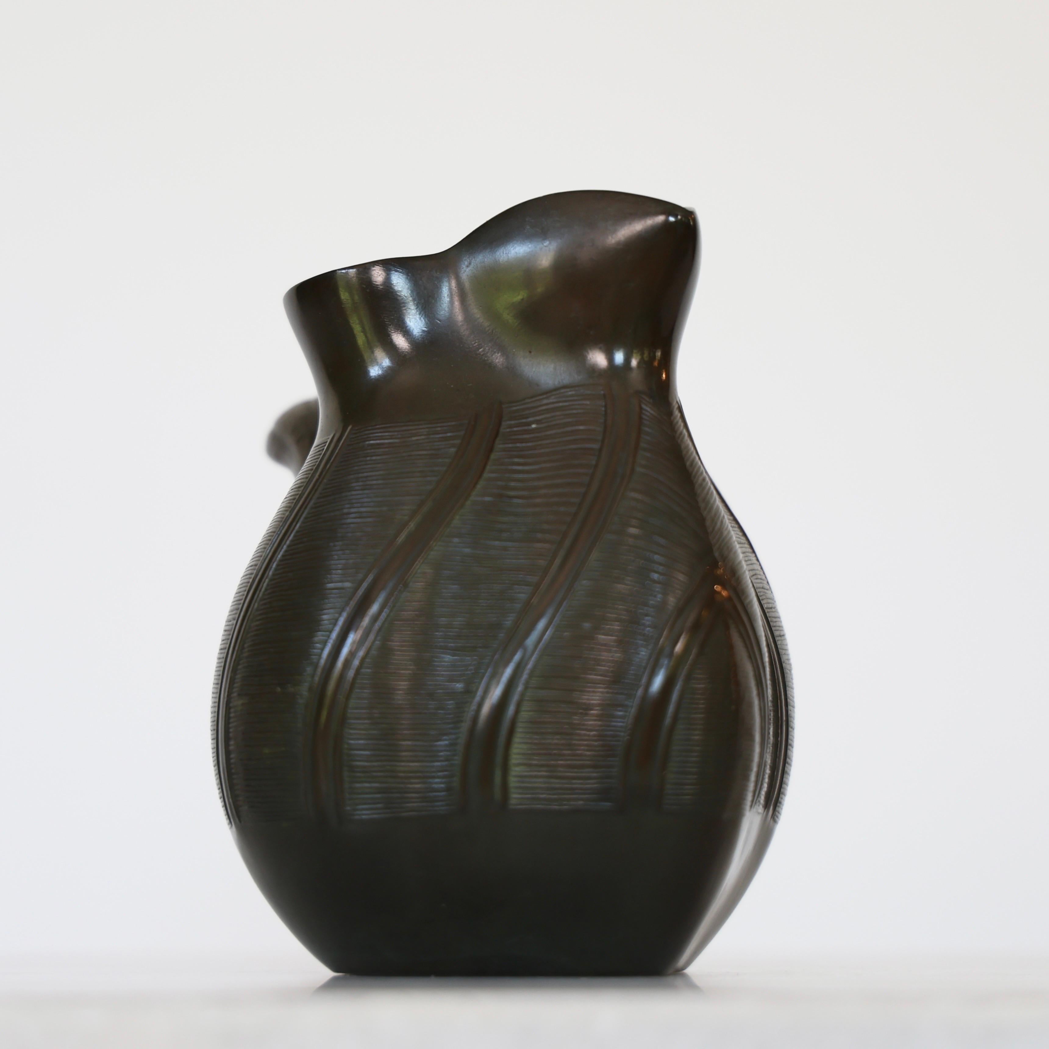 Vase Diskometal de Just Andersen, années 1930, Danemark en vente 1