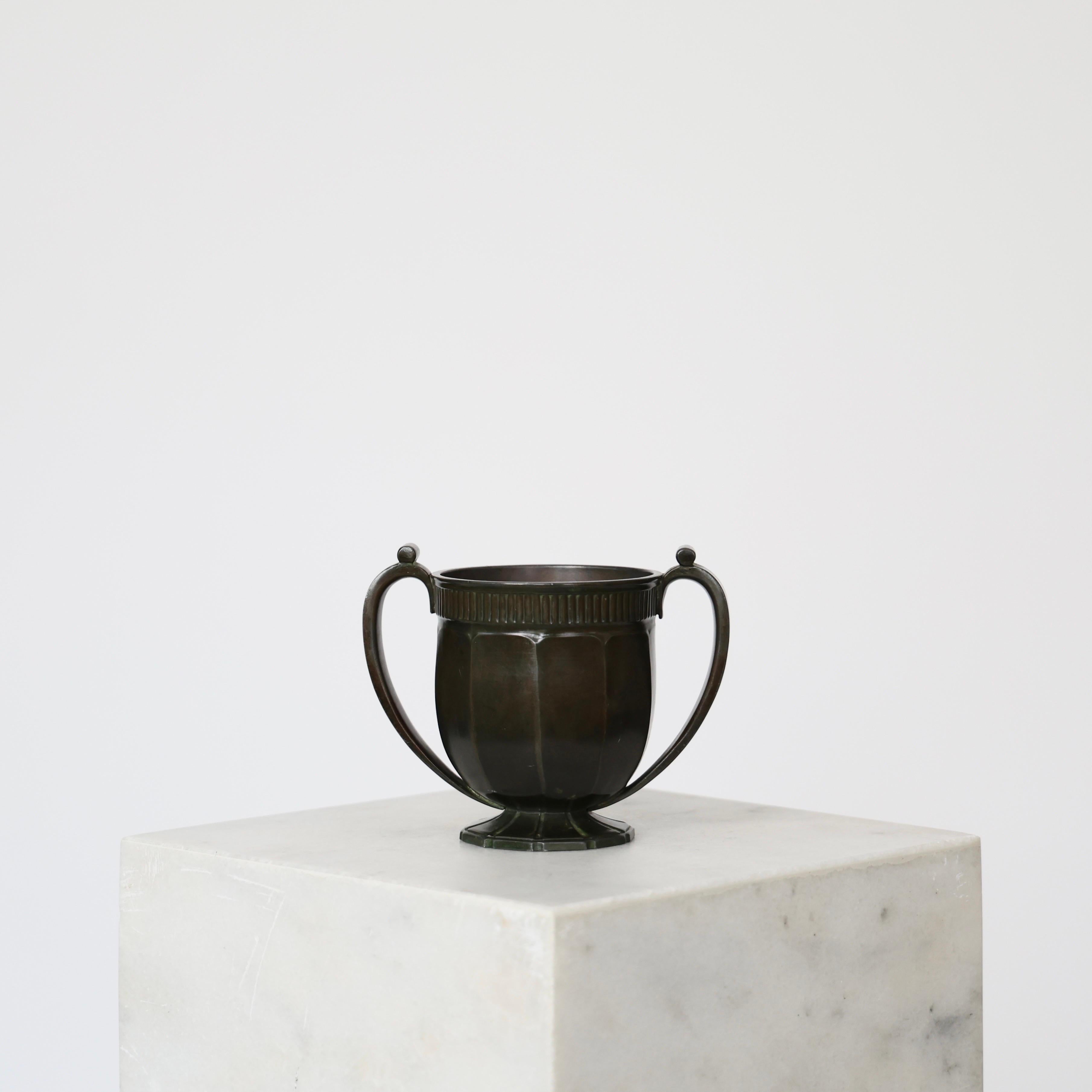 Diskometal Vase by Just Andersen, 1930s, Denmark For Sale 1
