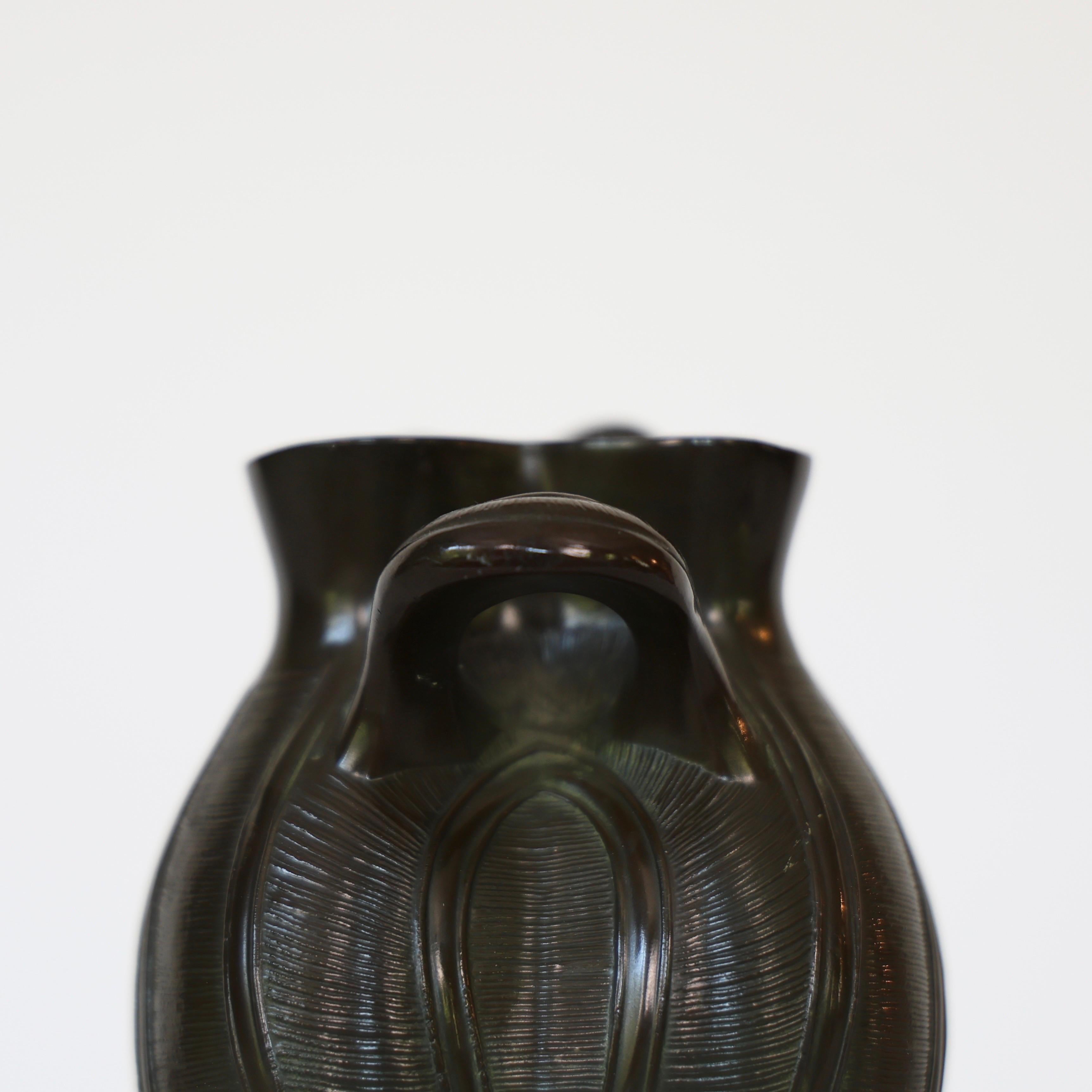 Vase Diskometal de Just Andersen, années 1930, Danemark en vente 3