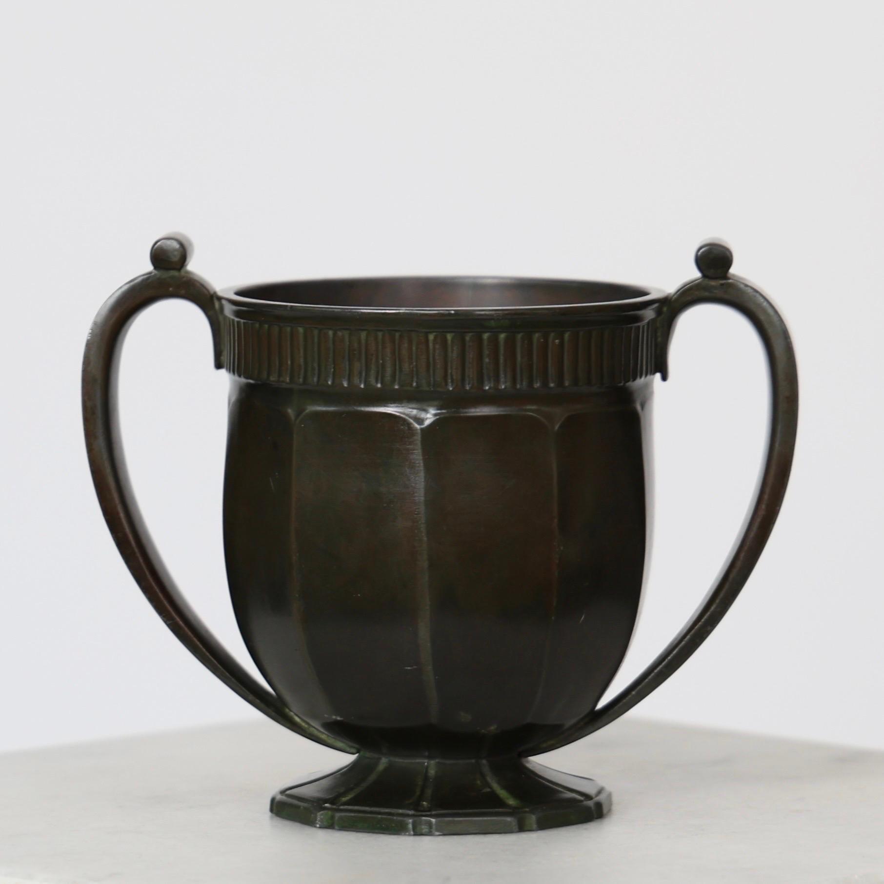 Diskometal Vase by Just Andersen, 1930s, Denmark For Sale 2