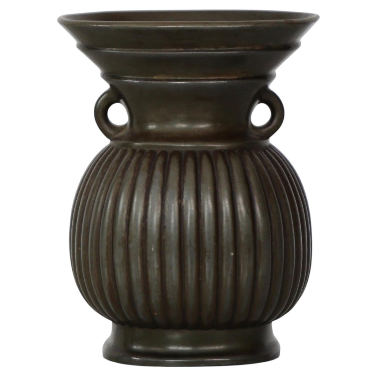 Diskometal Vase by Just Andersen, 1940s, Denmark