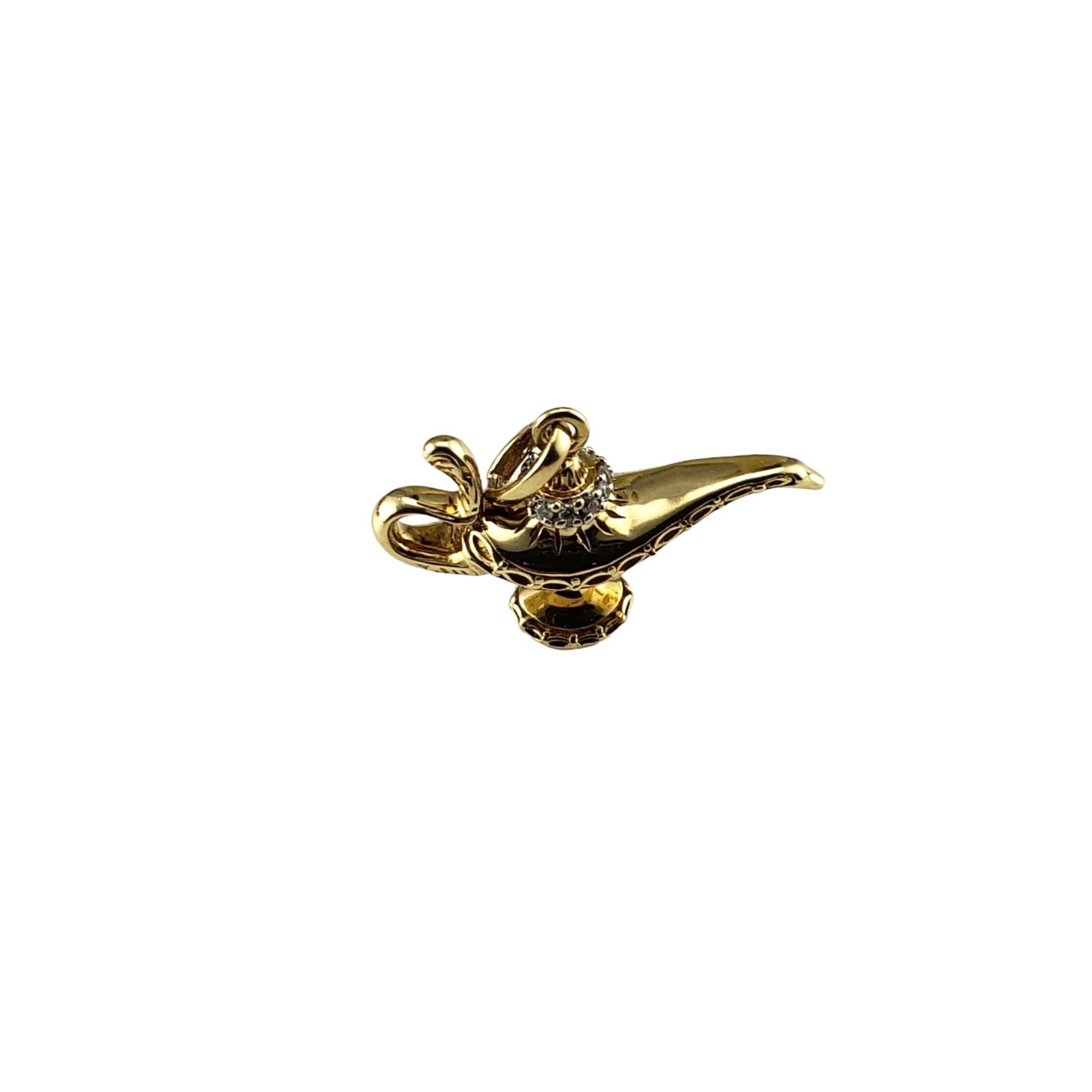 Disney Aladdin Genie Charm #16730, 10 Karat Gelbgold Diamant Aladdin Genie (Rundschliff) im Angebot