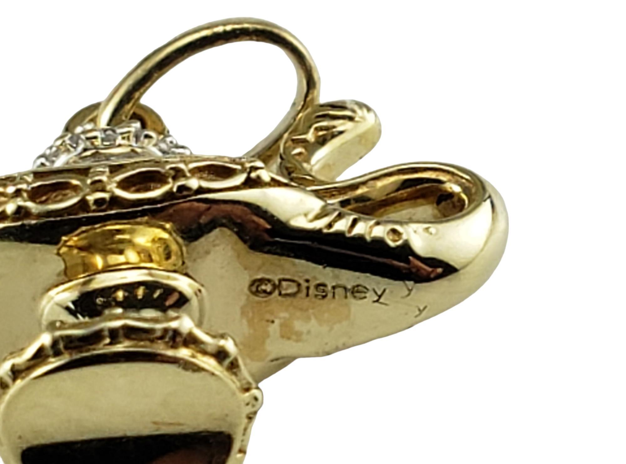 Disney 10 Karat Yellow Gold Diamond Aladdin Genie Charm #16730 For Sale 1