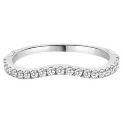 Disney 14 Karat White Gold “Rose” Diamond Wedding Band