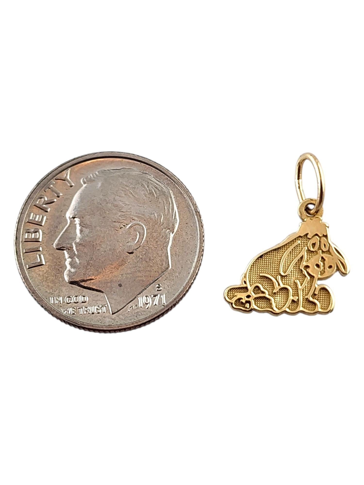 Disney 14 Karat Yellow Gold Eeyore Charm #18889 1