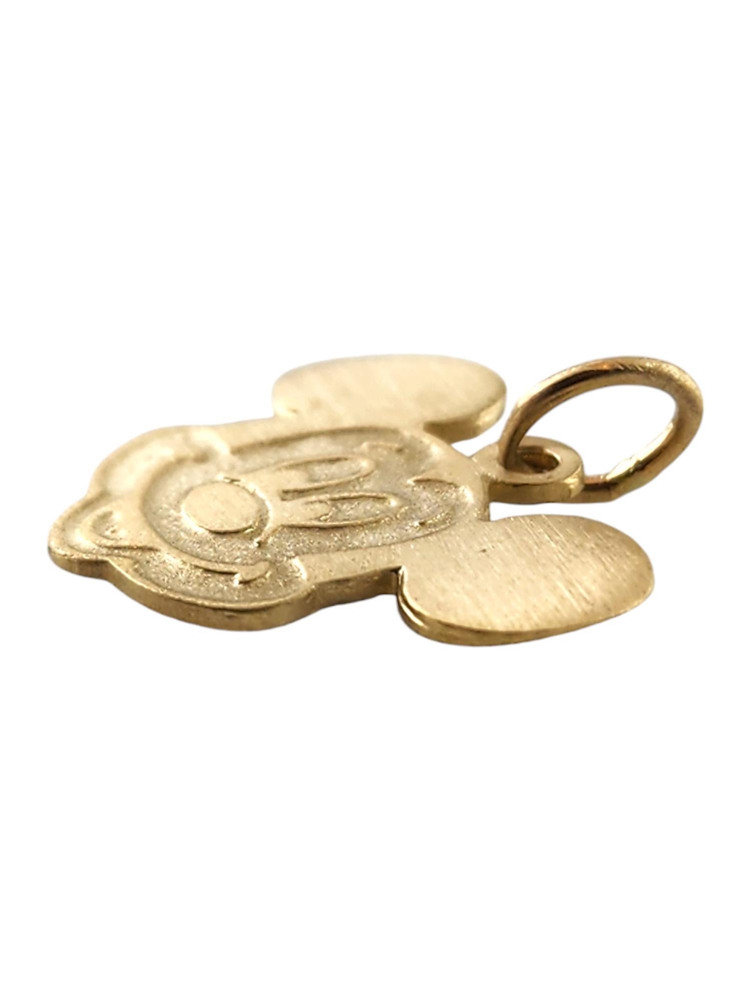 Disney 14 Karat Yellow Gold Mickey Mouse Charm

This adorable Mickey Mouse charm was meticulously crafted from 14K yellow gold and would make the perfect gift for a Disney fan!

Size: 15.5mm X 17.3mm X 0.9mm

Weight: 1.1 dwt/ 1.7 g

Hallmark: DISNEY
