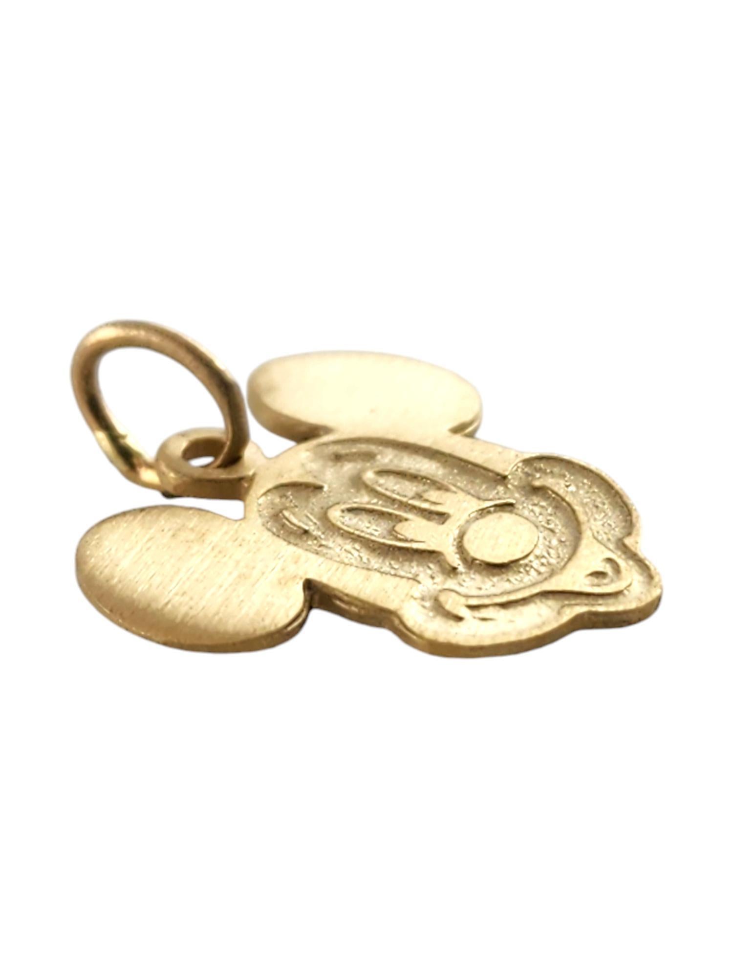 Disney 14 Karat Yellow Gold Mickey Mouse Charm #18537 In Good Condition In Washington Depot, CT