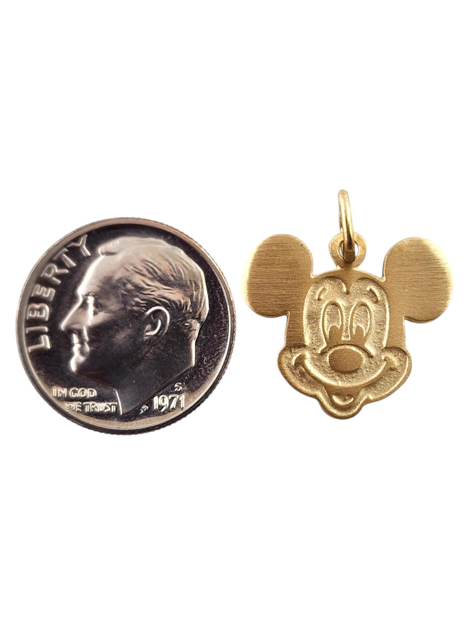 Disney 14 Karat Yellow Gold Mickey Mouse Charm #18537 1