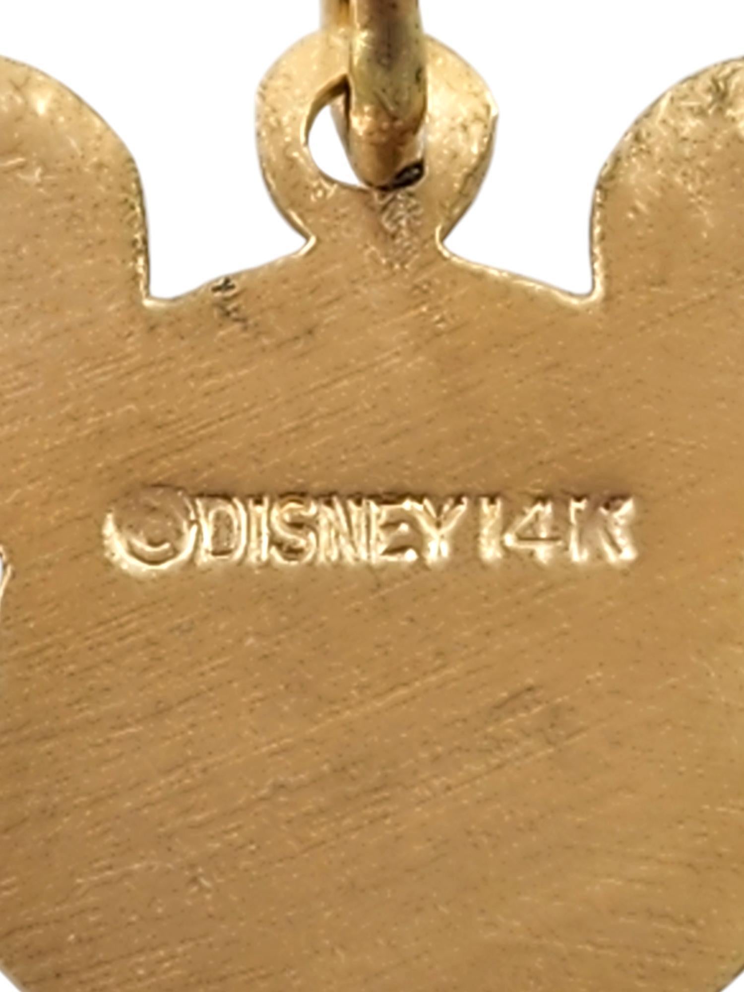 Disney 14 Karat Yellow Gold Mickey Mouse Charm #18537 2
