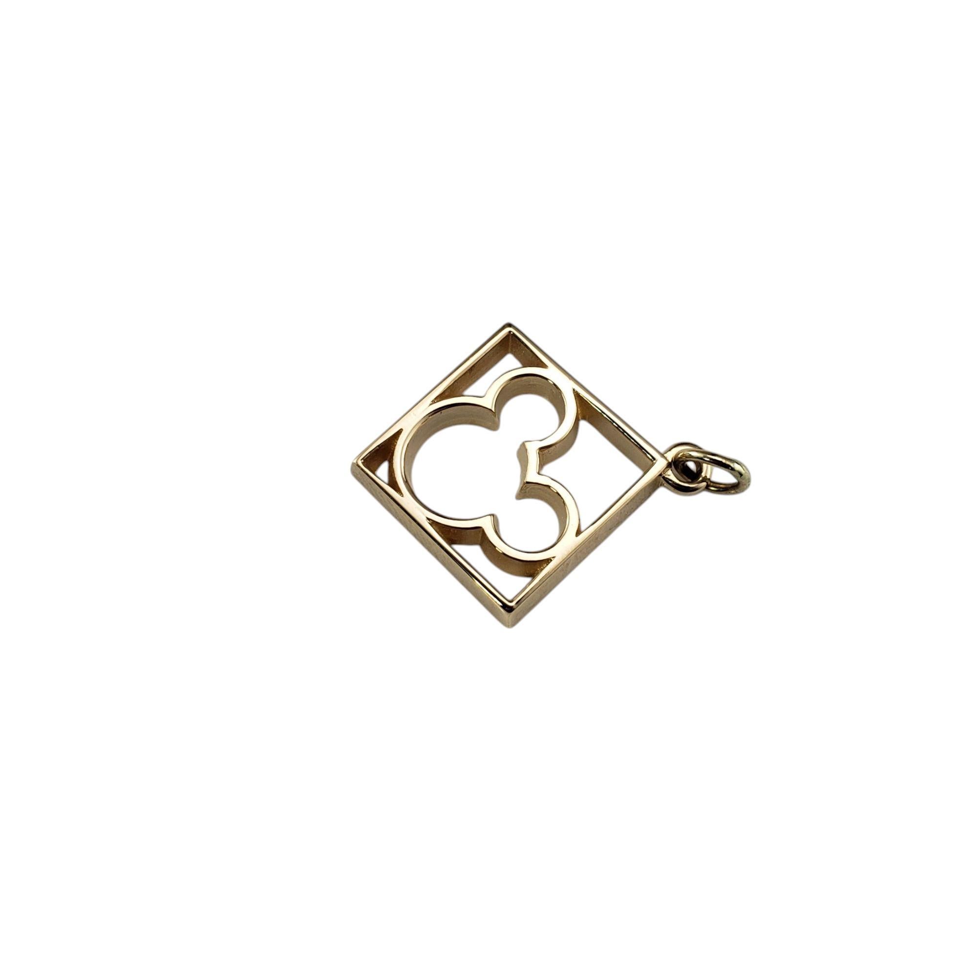 Disney 14K Yellow Gold Mickey Mouse Charm-

This simple yet iconic piece captures the essence of Mickey Mouse in a minimalist design. Crafted from 14K yellow gold, the charm features a continuous openwork outline of Mickey's head and ears, forming