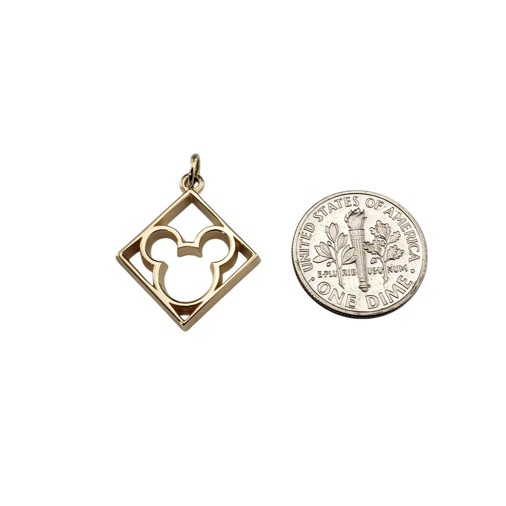 Disney 14 Karat Yellow Gold Mickey Mouse Charm #21239 2