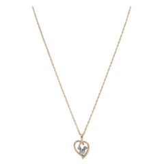 Collana Disney Mickey Mouse con cuore di diamante in oro 14K