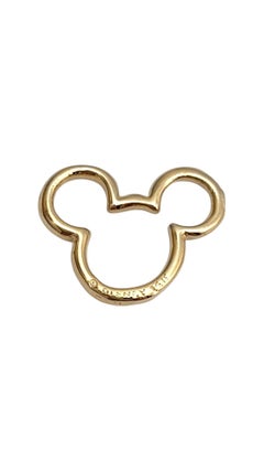Disney 14K Yellow Gold Mickey Mouse Charm Pendant #21999