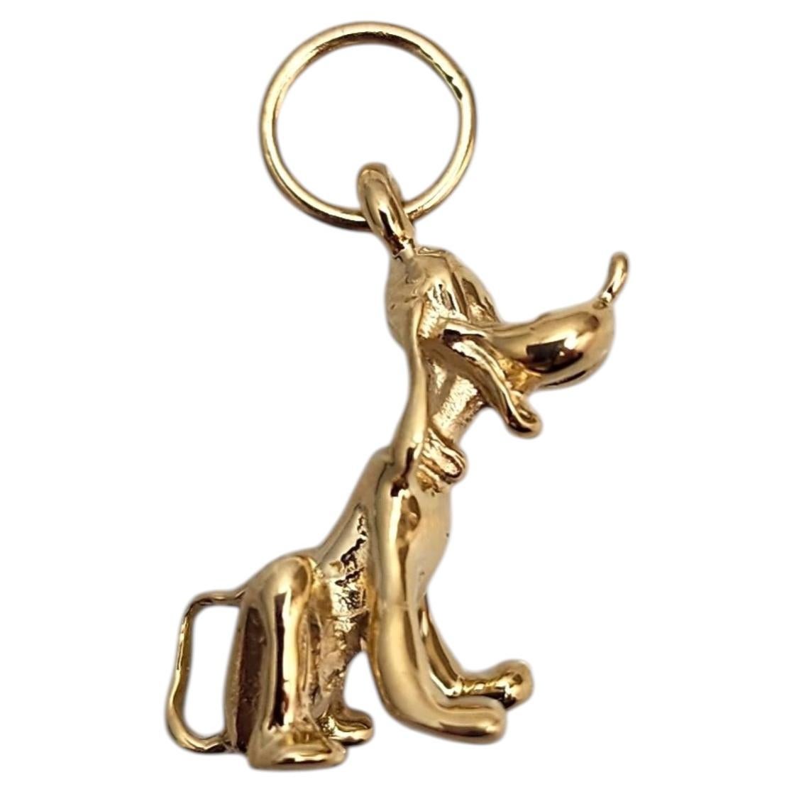 Disney 14K Yellow Gold Pluto Charm #25249