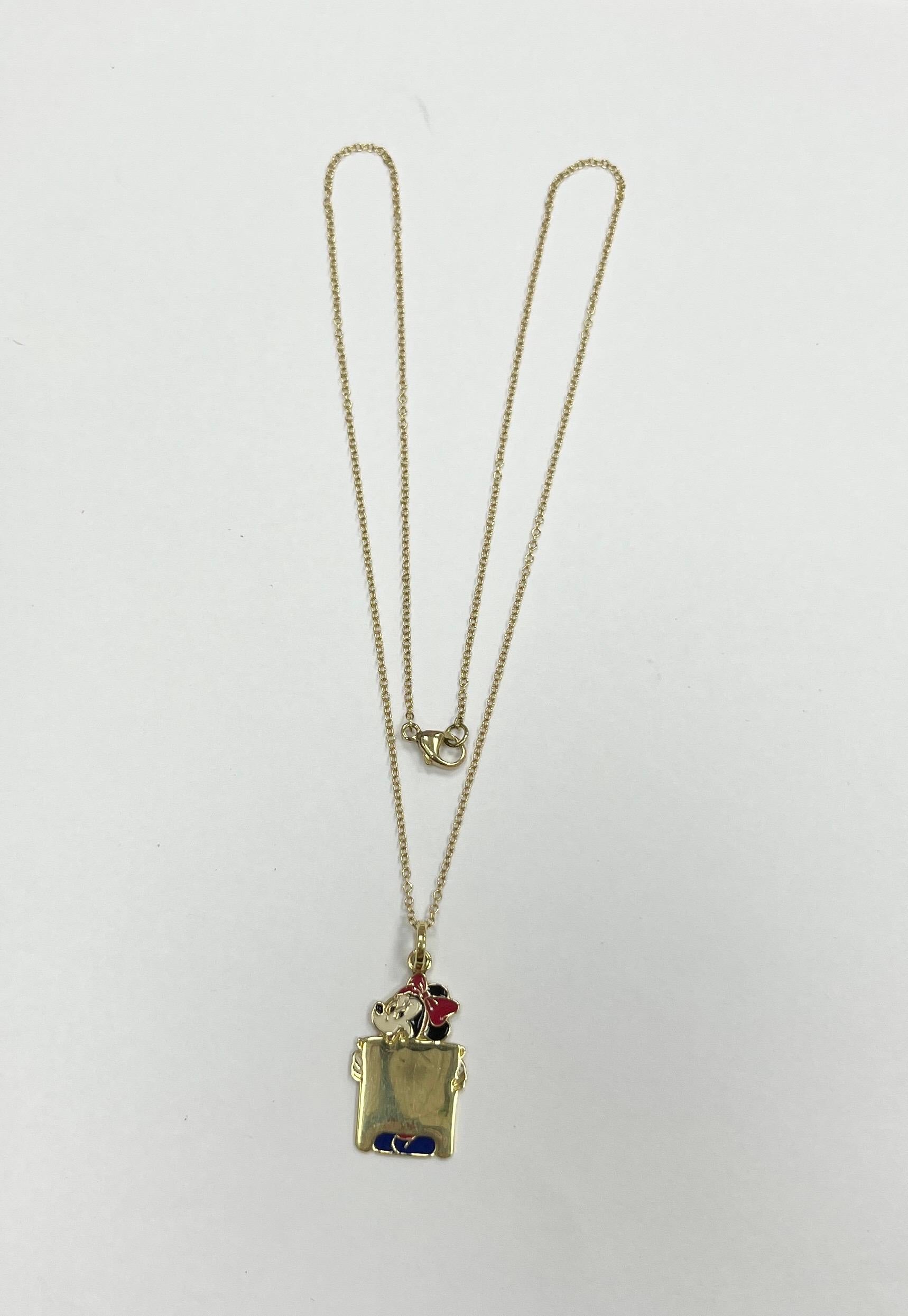 mickey mouse gold chain