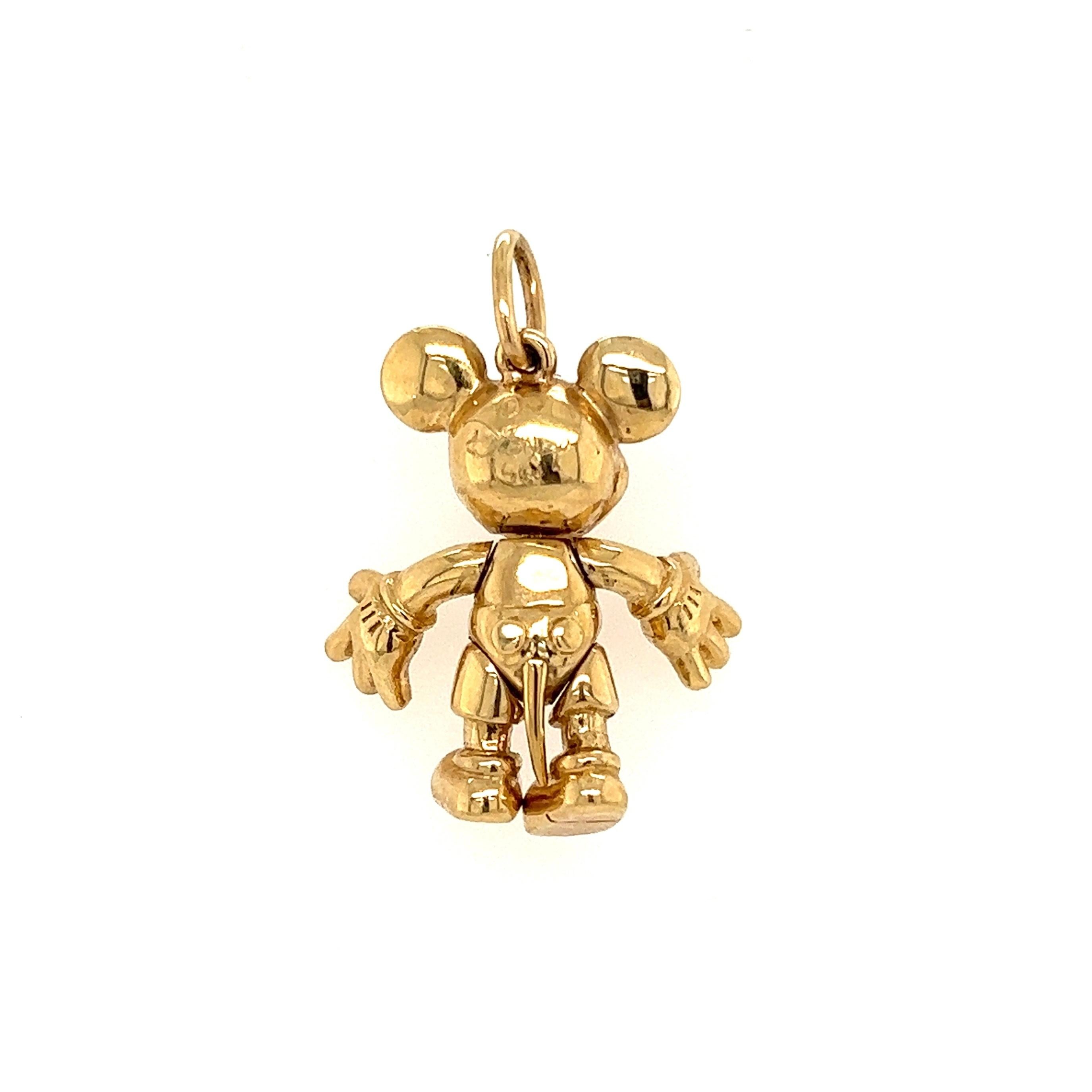 gold mickey mouse pendant