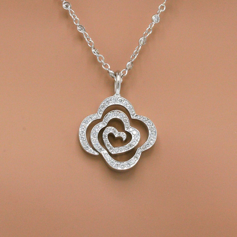 Disney Belle Rose with Diamond by the Yard Chain Necklace