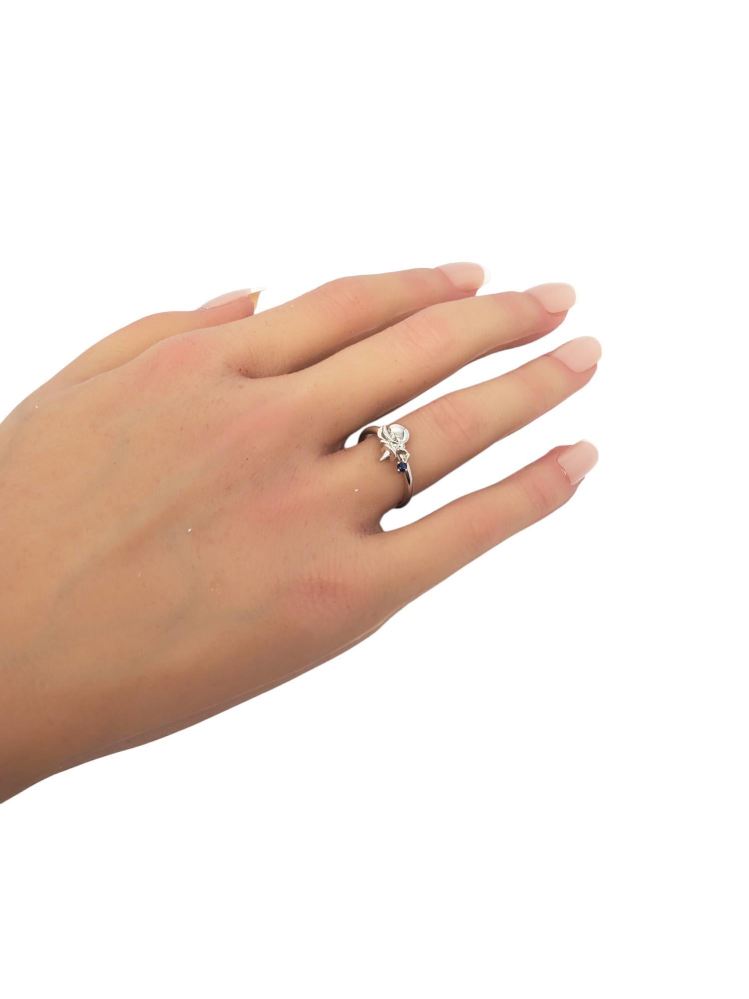 Anillo Hada Madrina Disney Cenicienta Zafiro Azul de Esterlina Talla 6 #20640 2