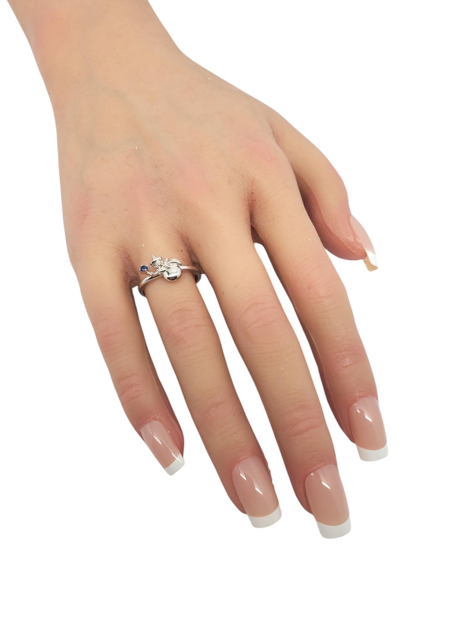 Anillo Hada Madrina Disney Cenicienta Zafiro Azul de Esterlina Talla 6 #20640 3
