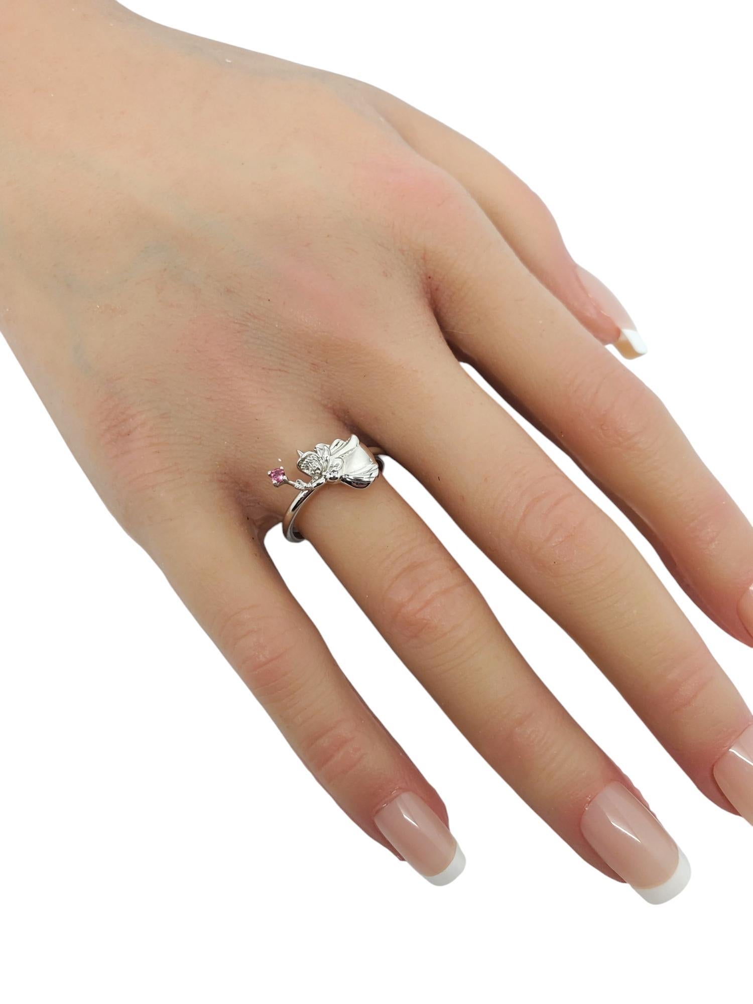 Disney Cinderella Sterling Pink Tourmaline Fairy Godmother Ring Size 7 #20604 For Sale 3