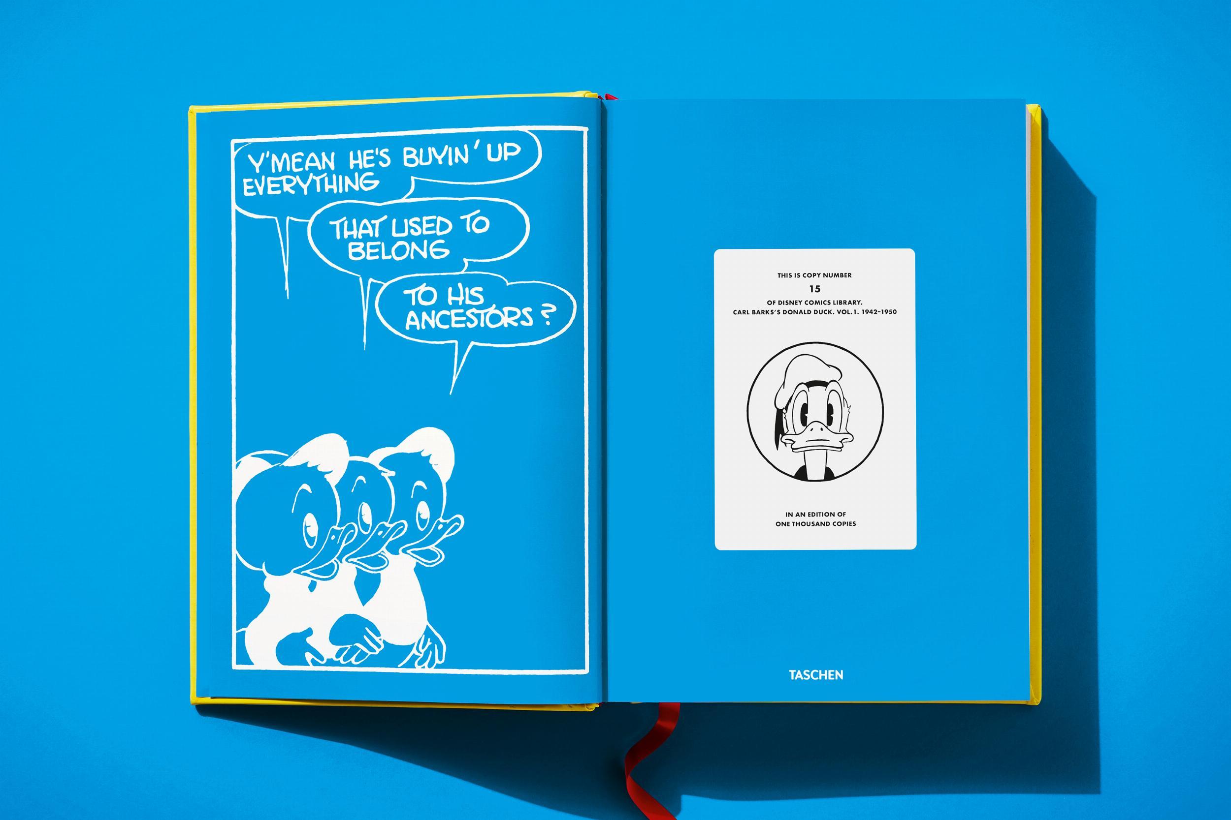 Embossé Bibliothèque Disney Comics. Le Donald Duck de Carl Barks. Vol. 1. 1942-1950. Edition limitée. en vente